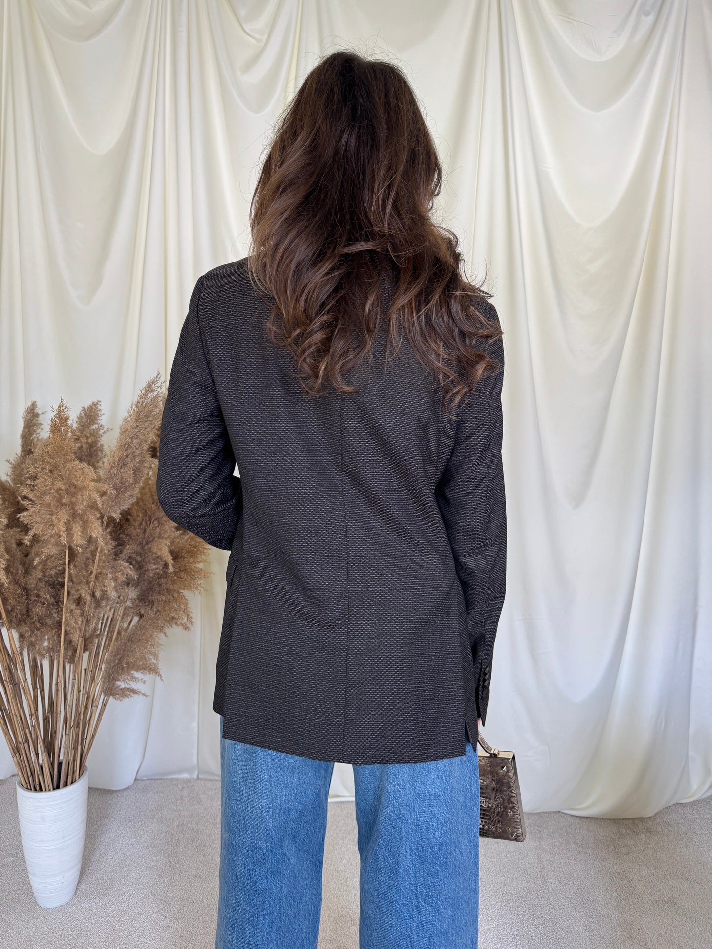 Sacou superb de brand Paoloni din 100% lână- stofă fină, mărimea S