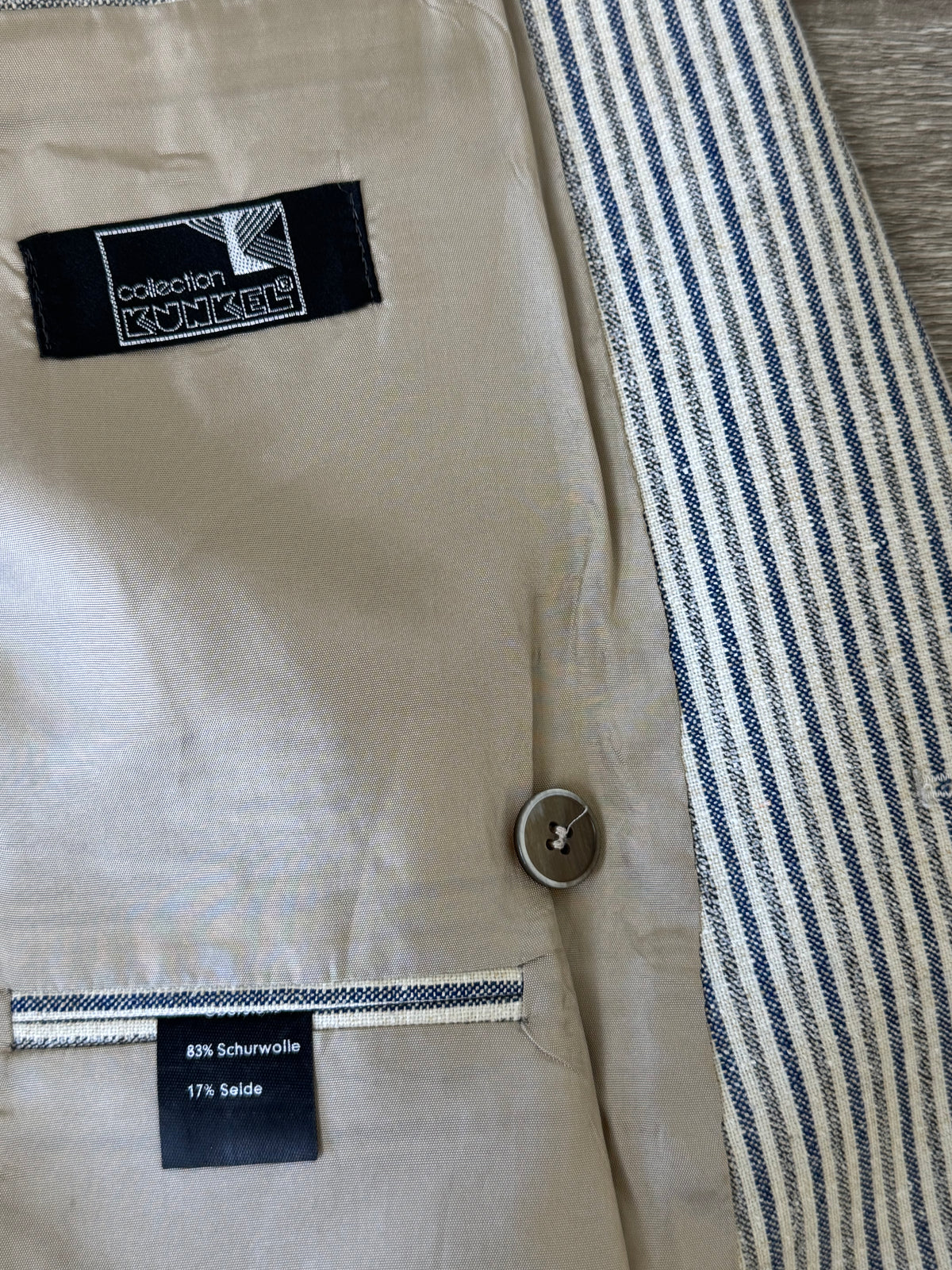 Sacou vintage în croi bărbătesc din stofă premium: lână și mătase naturală ( mărimea M/L)