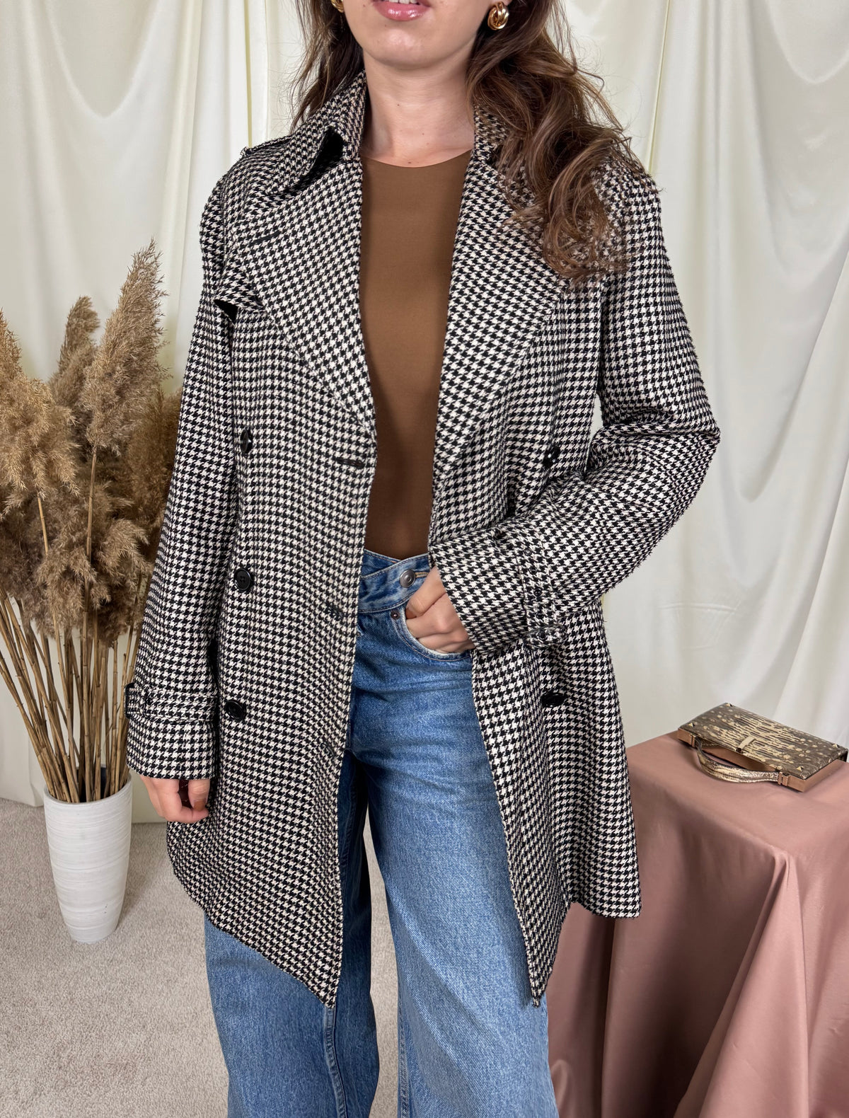 Trench luxury Ralph Lauren PURPLE LABLE din Lana și vascoza ( mărimea S/M)