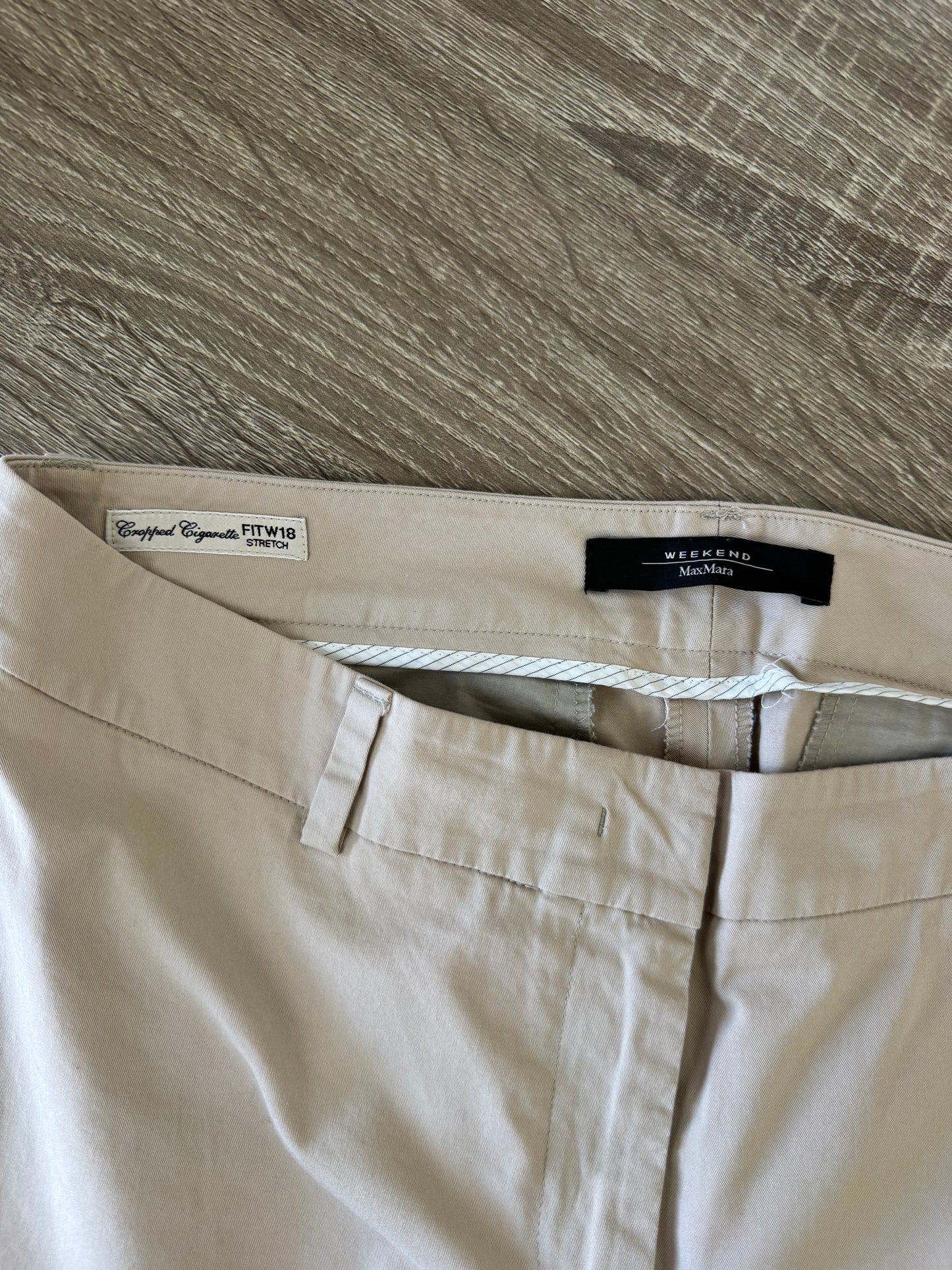 Pantaloni Max Mara cropped cigarette, stretch office( marimea S)
