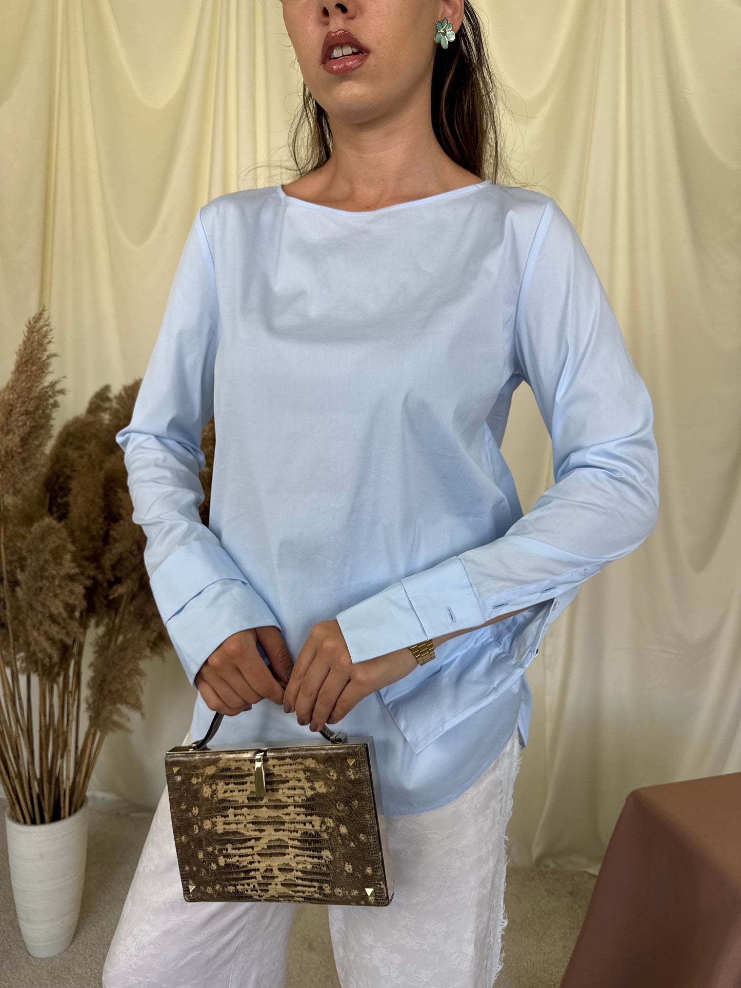 Cămașă premium VAN LAACK din bumbac și manșete lungi 
(Mărimea S/M)