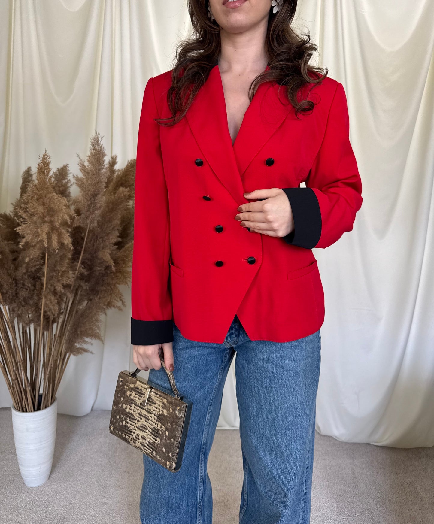 Sacou vintage elegant la rând dublu de nasturi (M)