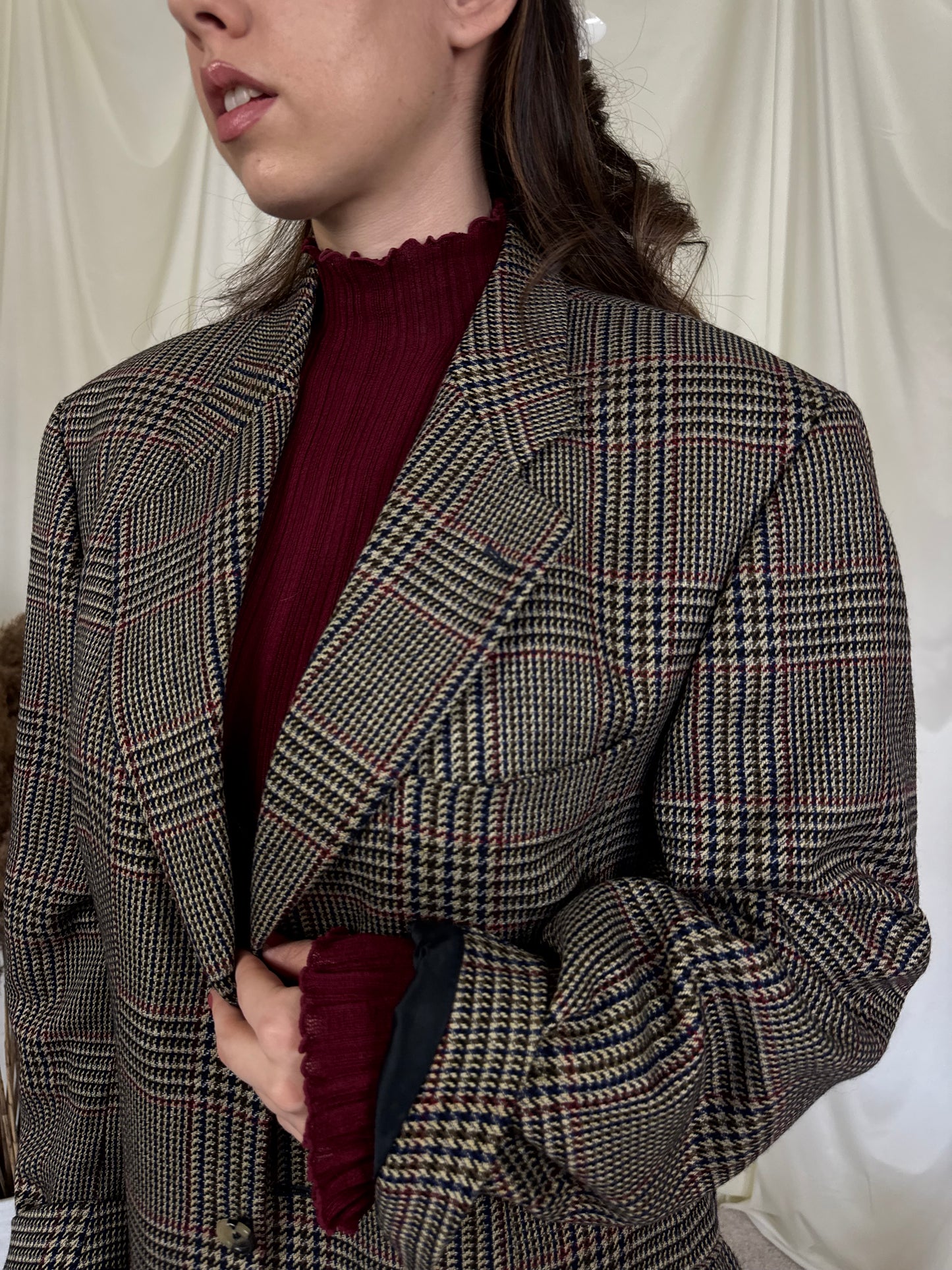 Sacou luxury lung tip pardesiu din stofă extrem de fină LORO PIANA super 150’s 
(Mărimea L)