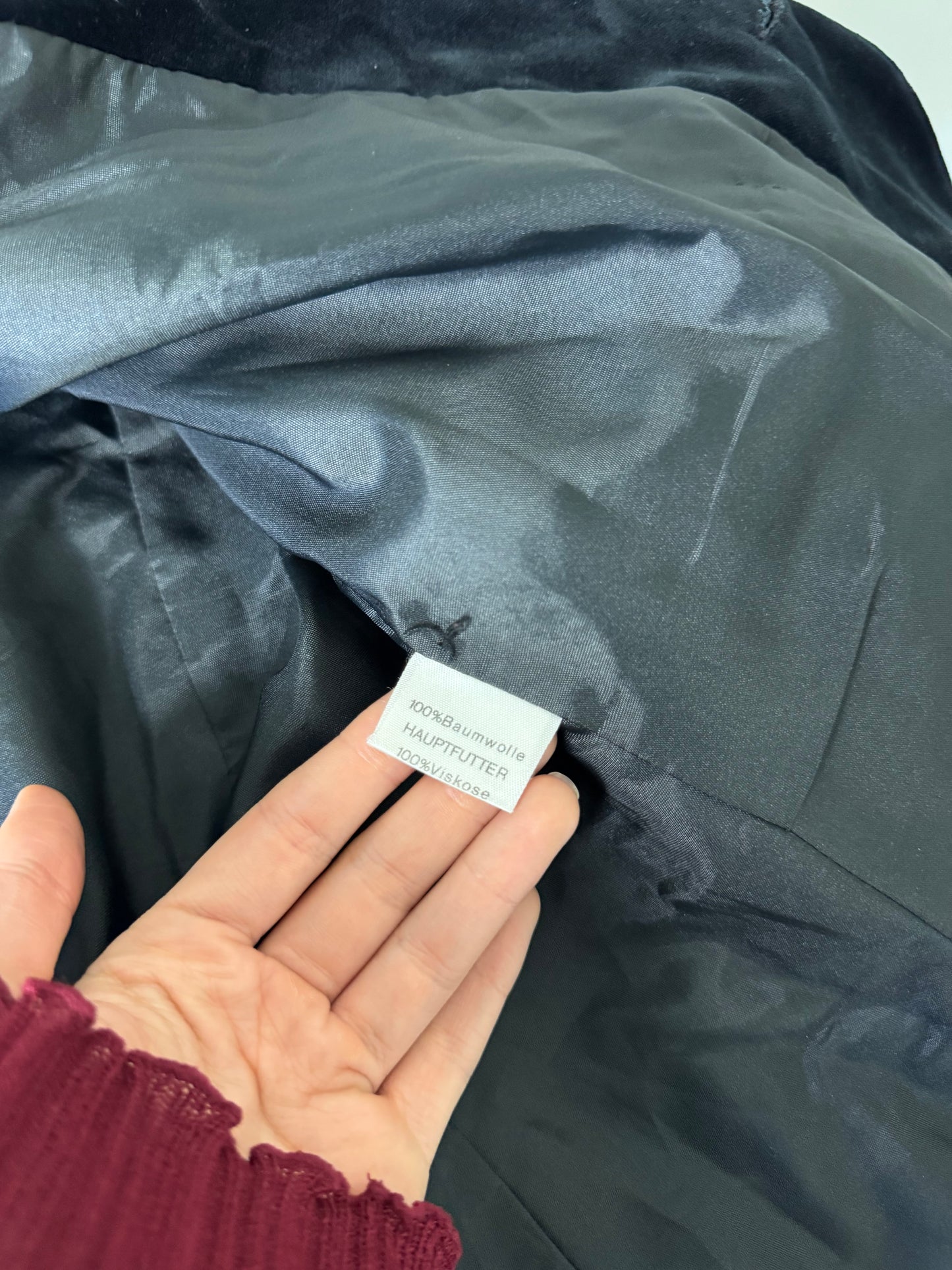 Sacou vintage superb din catifea de bumbac cu print ( M/L)