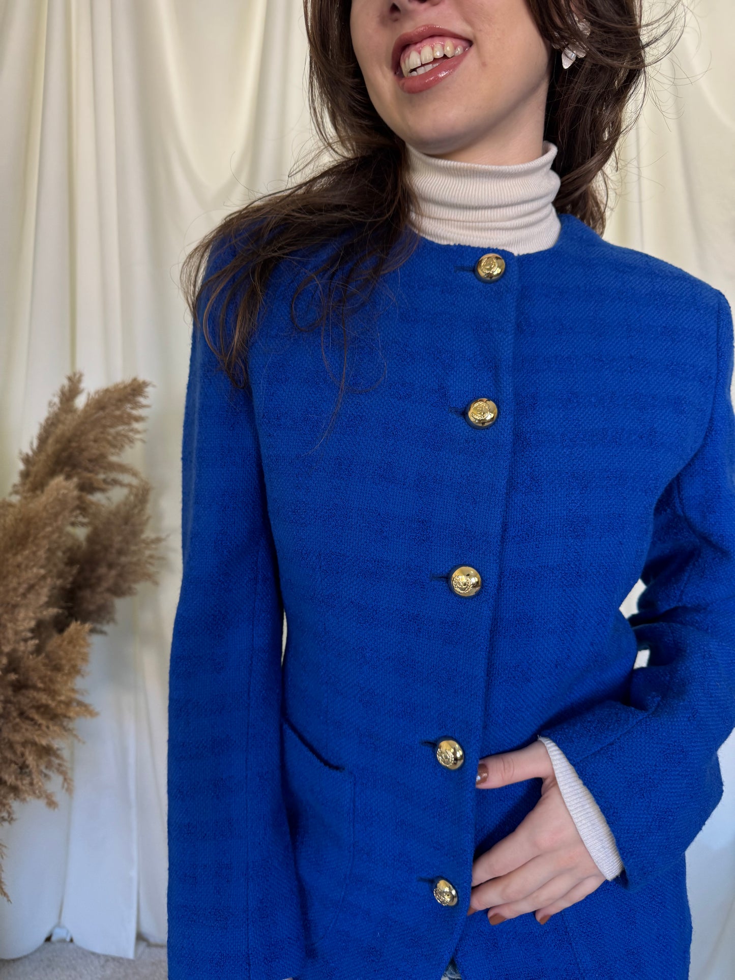 Piesa vintage VALENTINO de colecție, stofă din lână (Mărimea S)