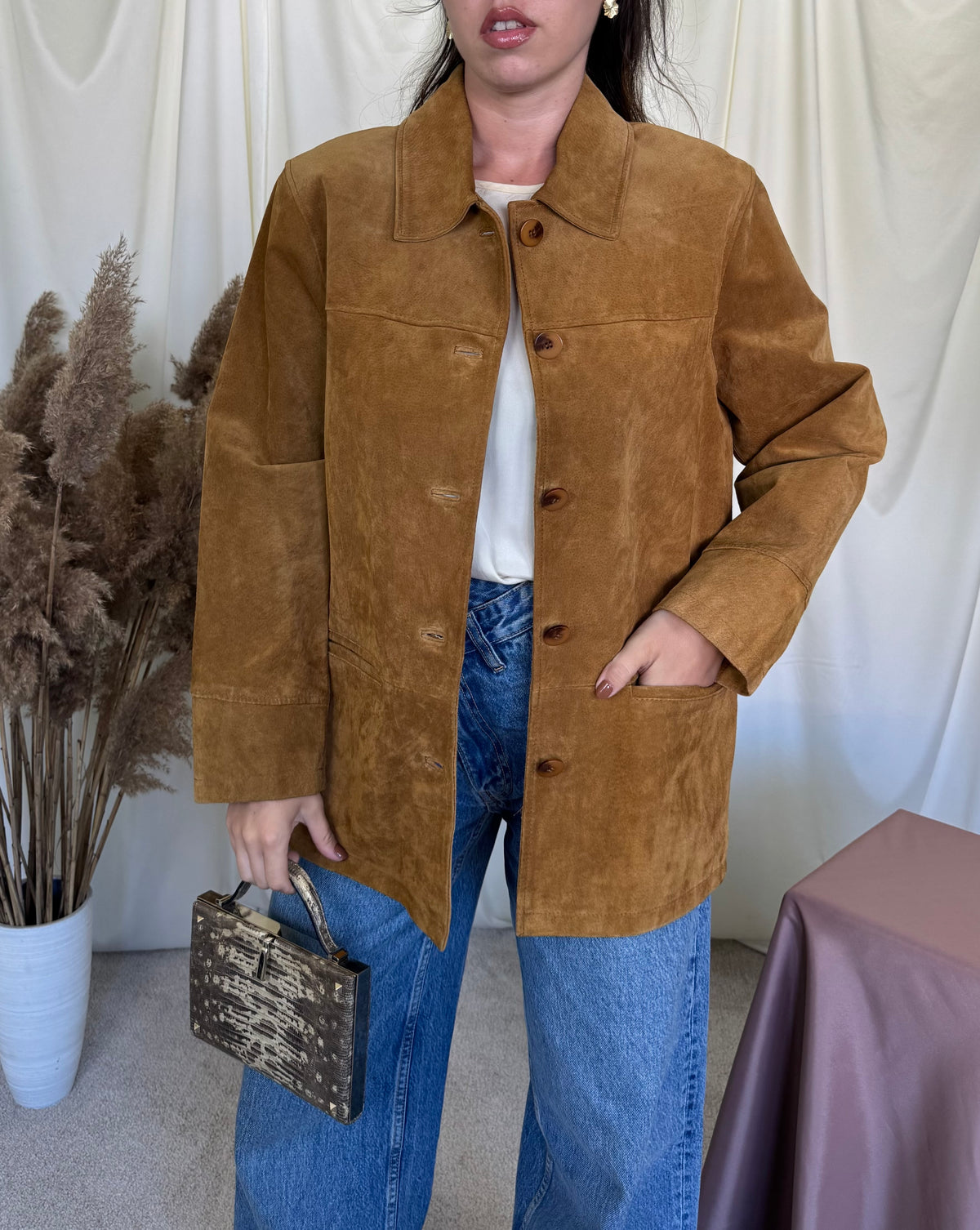 Jacheta super cool din piele naturală nappa, produs nou ( mărime 40- M/L)