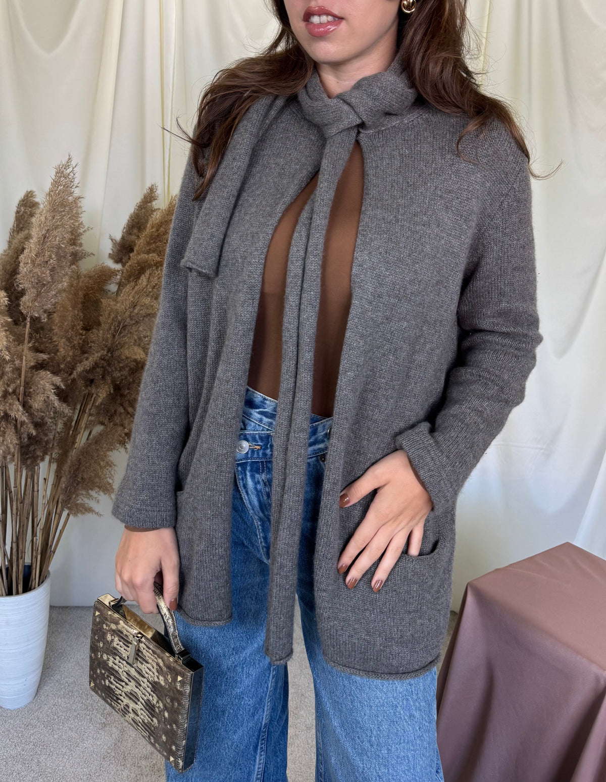 Cardigan luxury AIDA BARNI din 100% cașmir premium ( mărimea M/L)