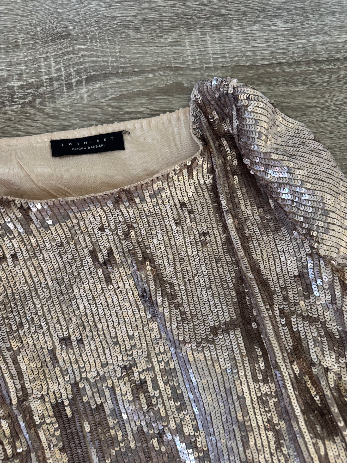 Rochie de ocazie TWINSET cu paiete și aplicații superbe ( mărimea S- S/M)