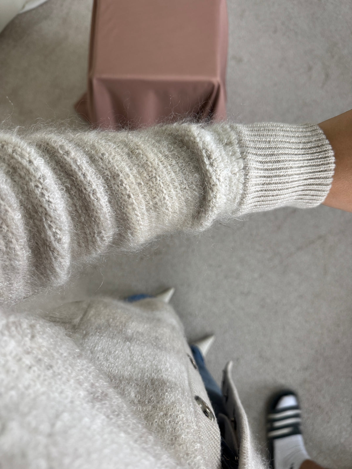 Cardigan premium FALCONERI din lână și mohair, închidere cu capse ( mărimea S/M)
