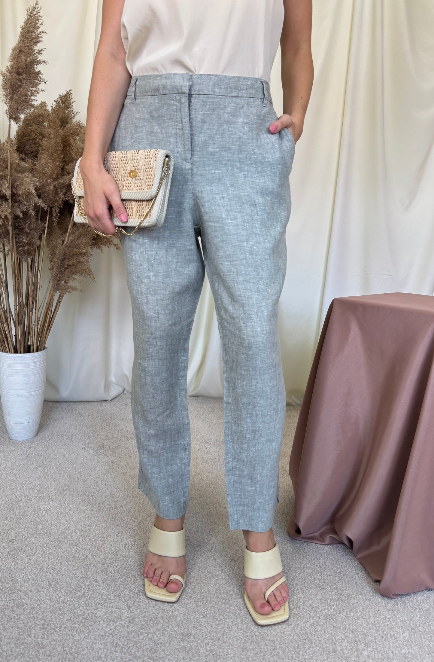 Pantalon Christian Berg din 100% in calitativ cu talie medie ( mărimea L) -94 cm