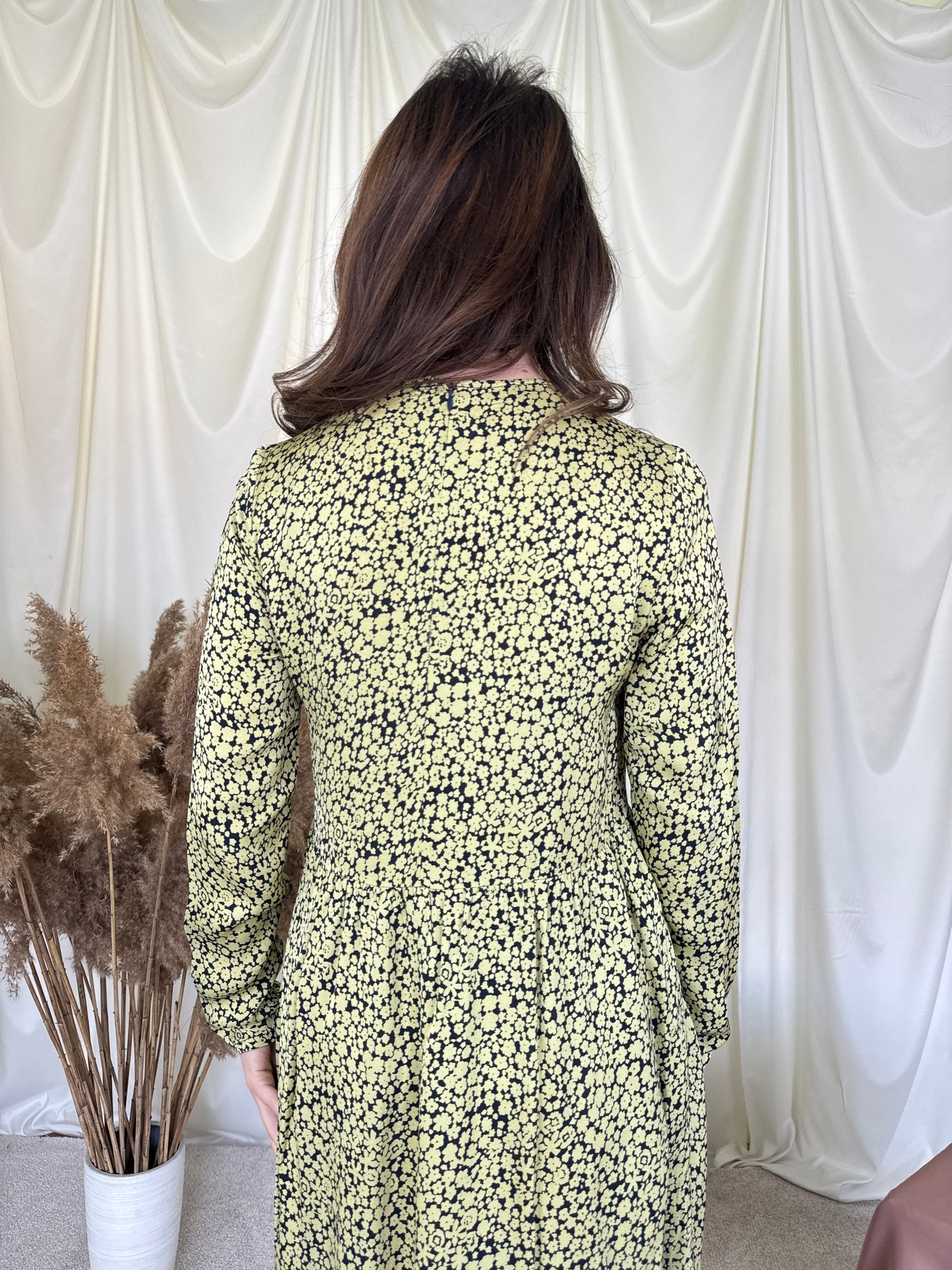 Rochie cu print SAMSOE SAMSOE din 100% vascoza 
(Mărimea S)