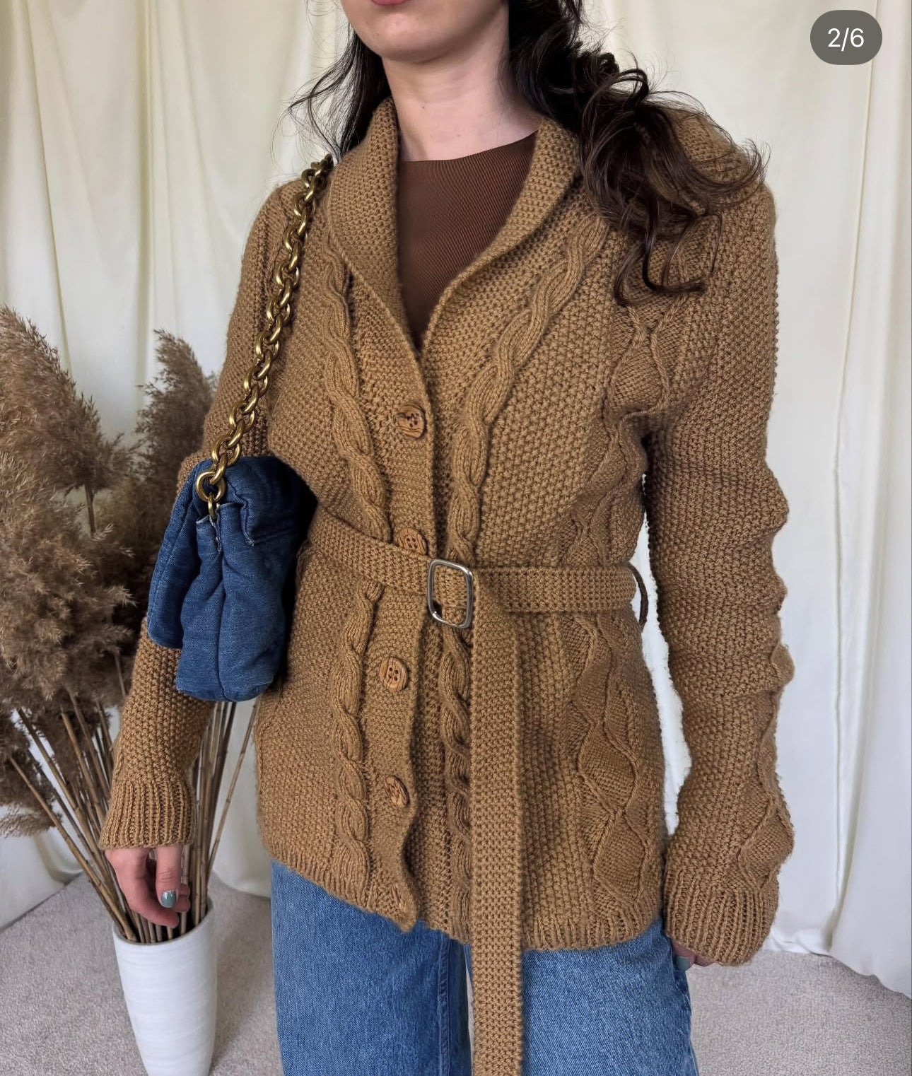 Cardigan vintage din Lână handmade( mărimea S-L)