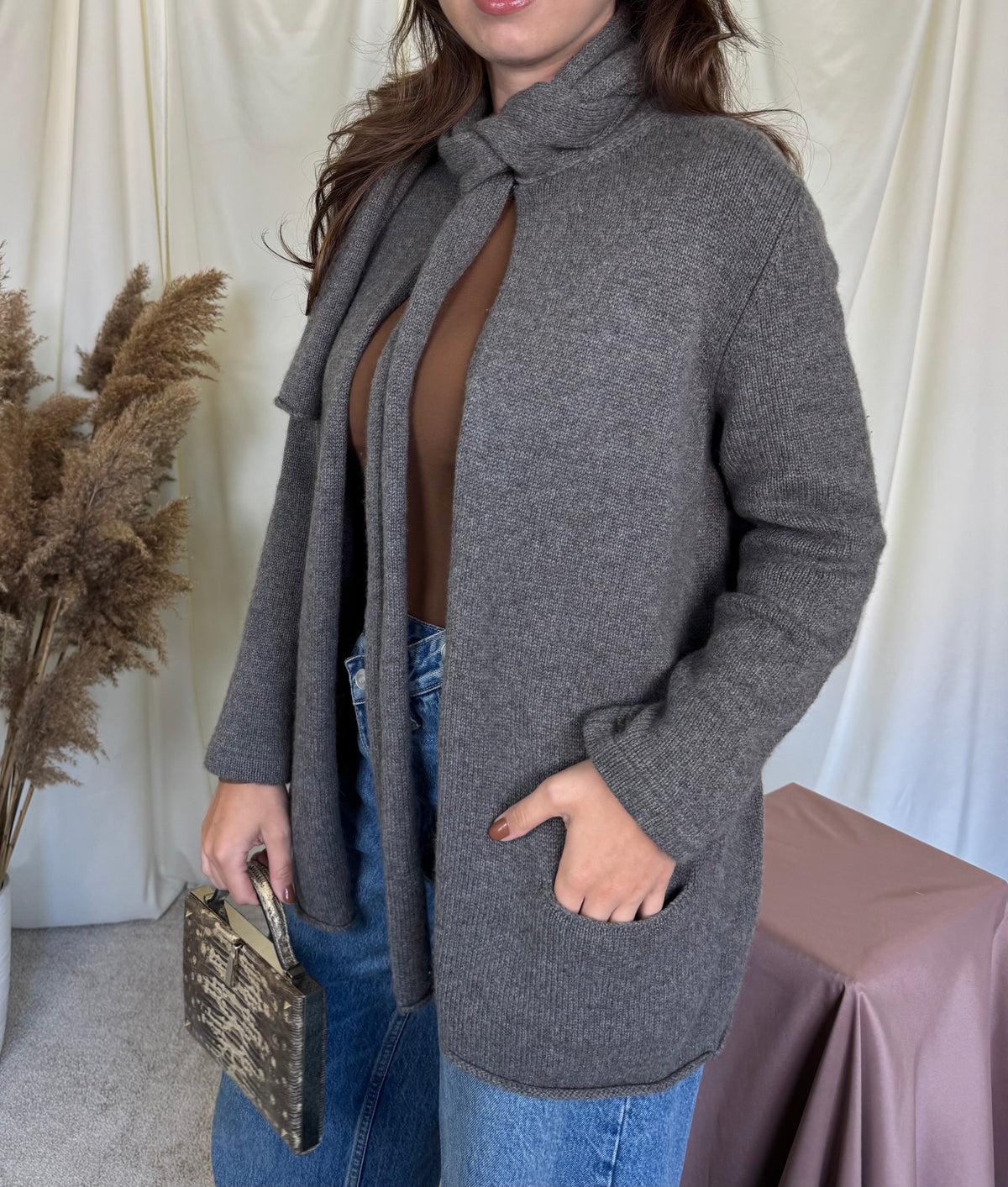 Cardigan luxury AIDA BARNI din 100% cașmir premium ( mărimea M/L)