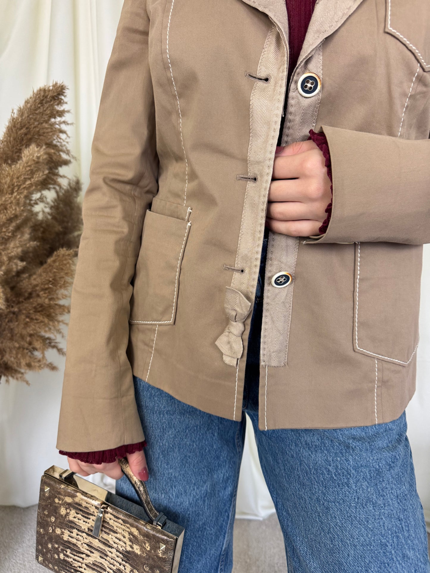 Sacou PRADA din bumbac ( mărimea s-M)