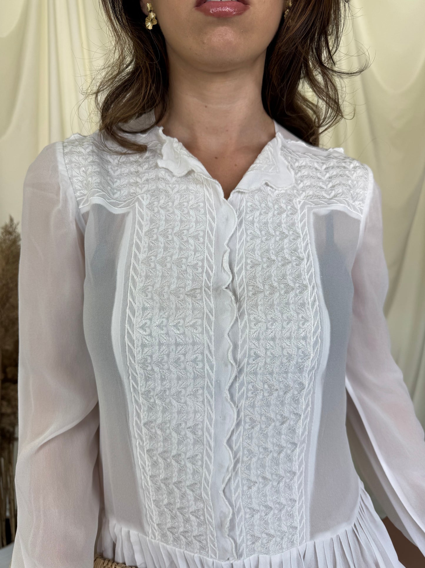 Rochie Isabel Marant cu broderie, semi transparentă- de vară ( mărimea S)