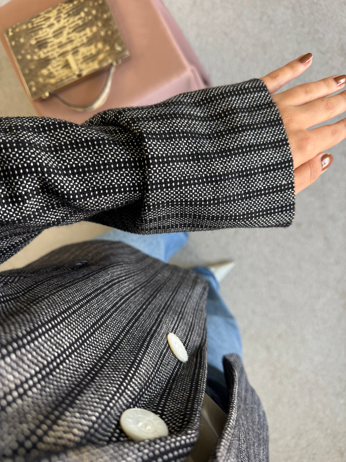 Sacou vintage  FERAUD din 60% lână și vascoza ( mărimea L)