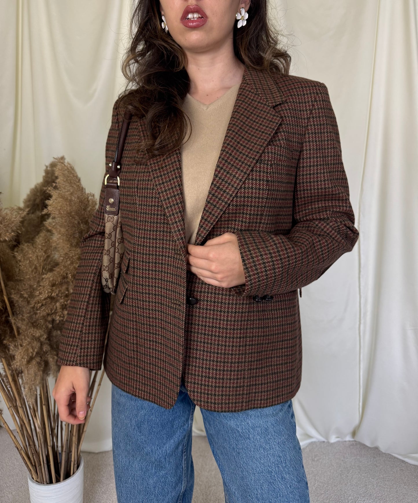 Sacou vintage 100% lână (mărimea S-M)