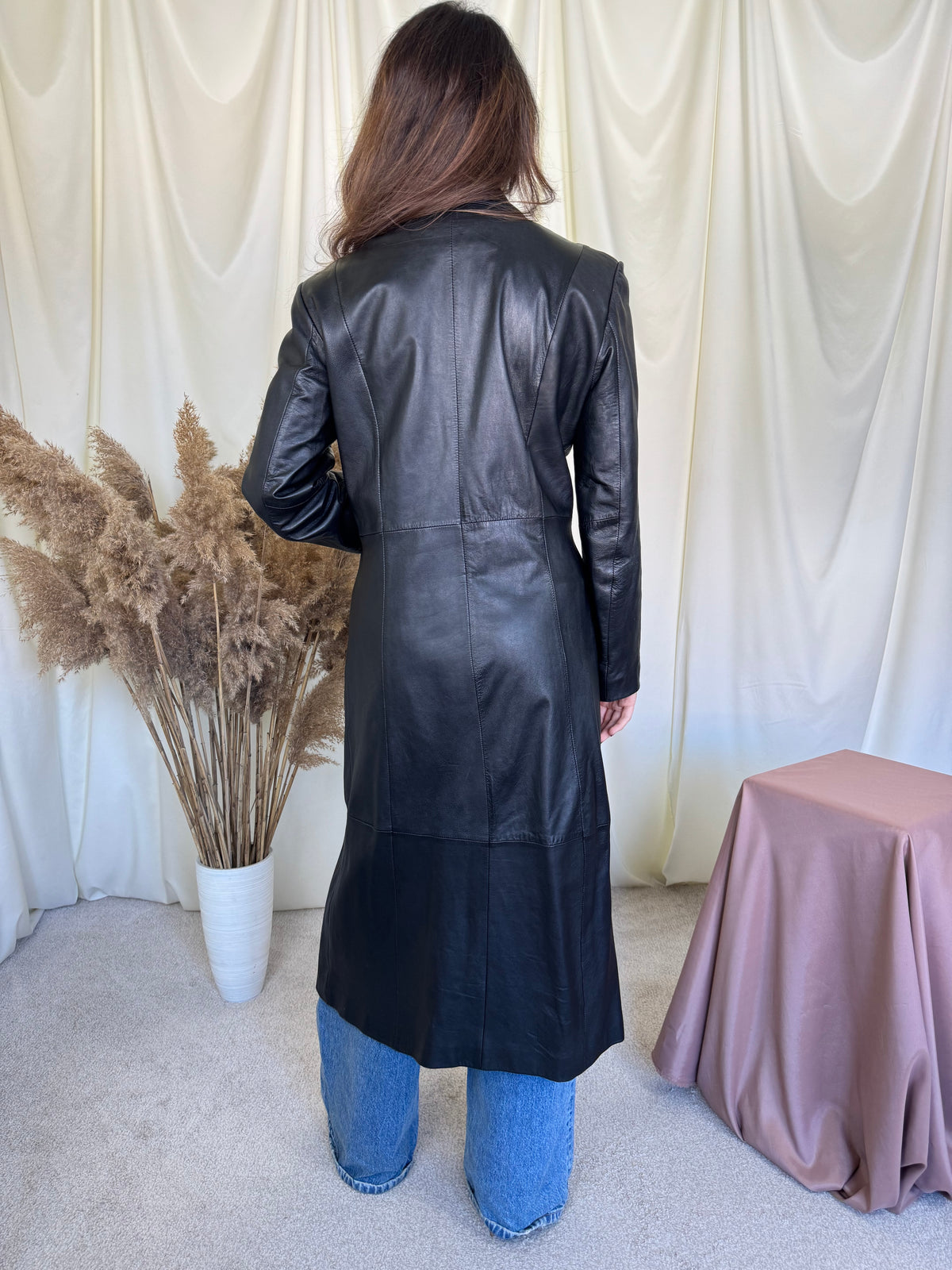 Trench vintage premium GIANFRANCO FERRE din 100% piele naturală ( mărimea S/M)