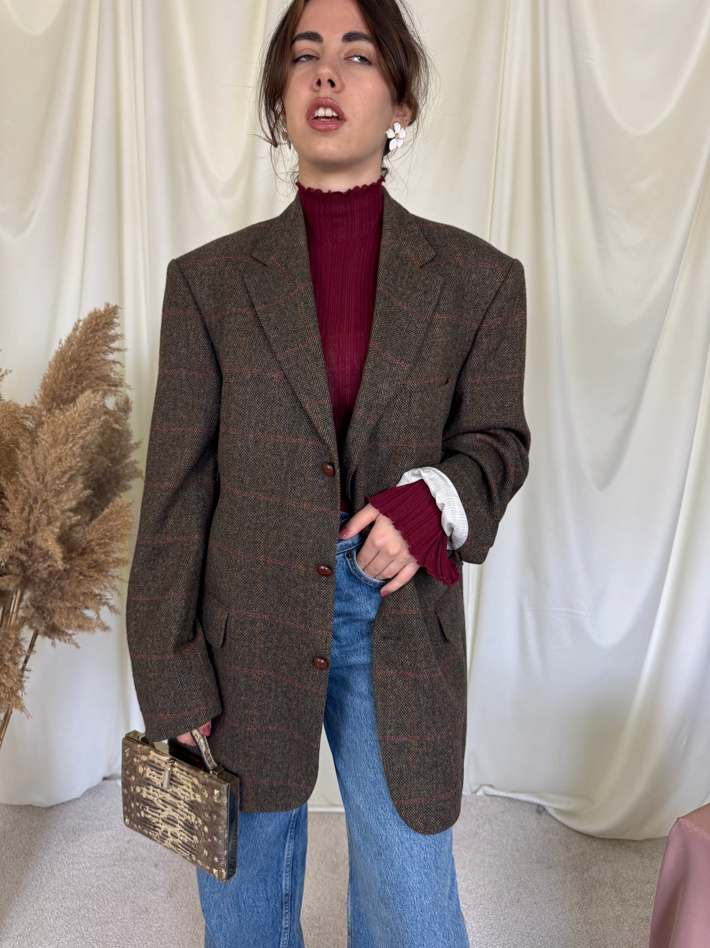 Sacou premium BURBERRY 100% lână mărimea XL