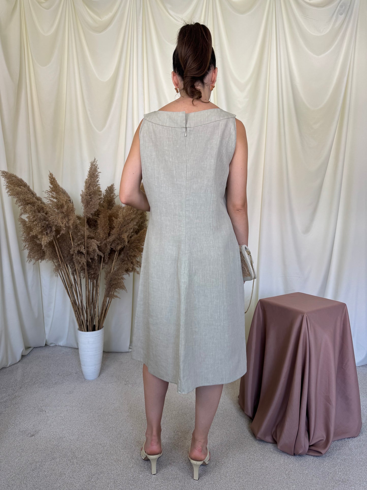 Rochie luxury ARMANI de vară din 100% in (Mărimea L/XL ) -108 bust