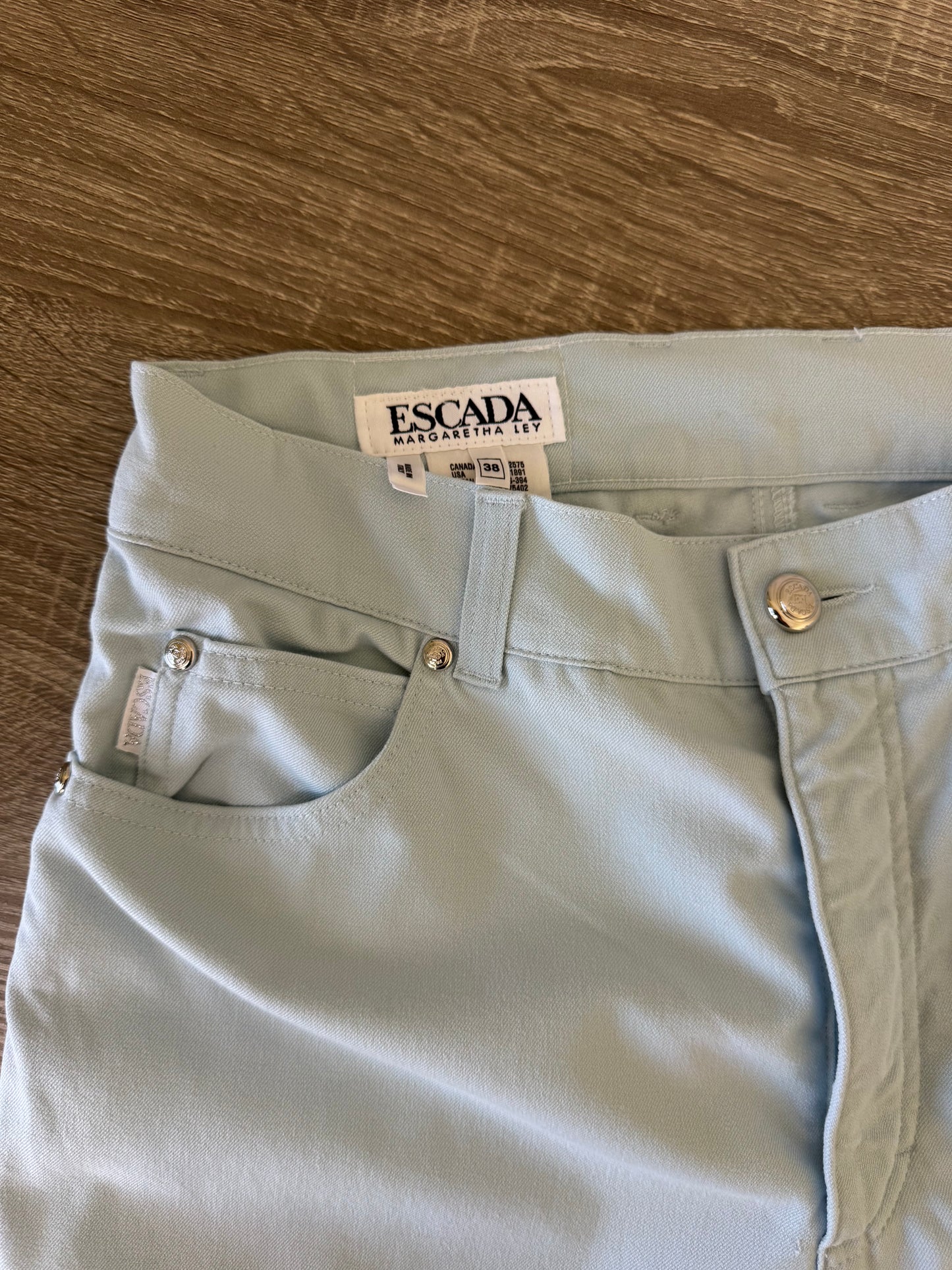 Pantalon Escada din bumbac cu talie super înaltă ( mărimea M-L)