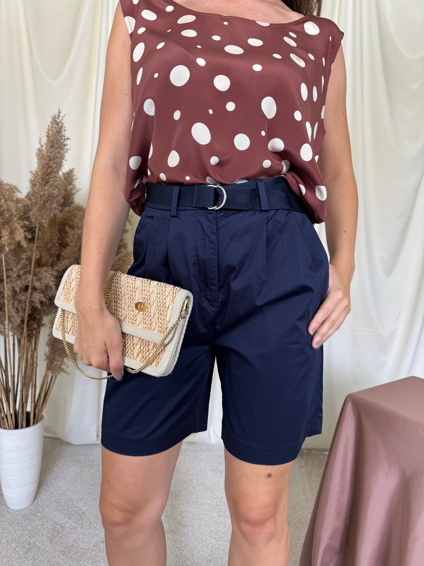 Pantaloni Tommy cu talie super înaltă+ cordon inscripționat ( mărimea xs)