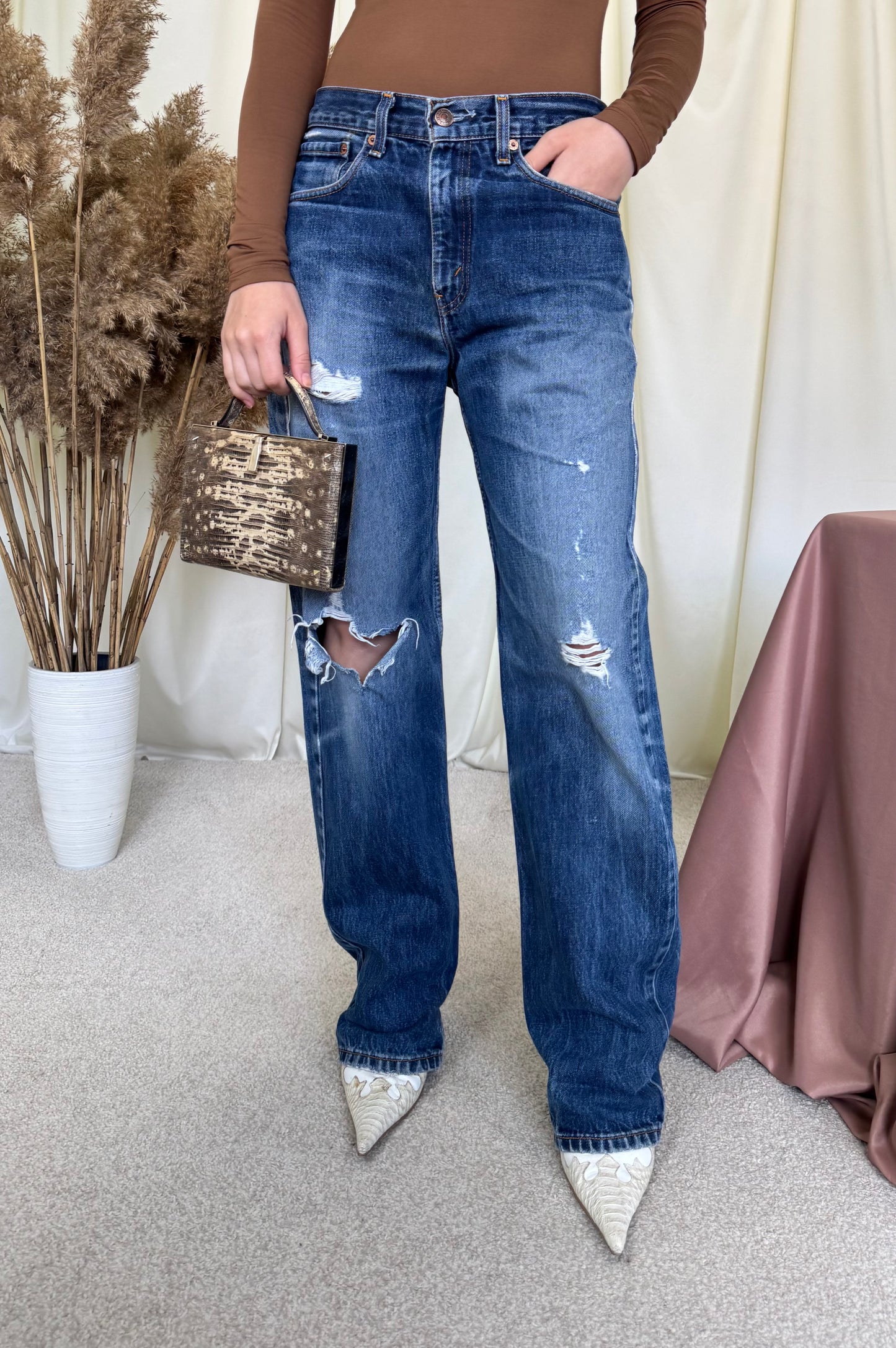 Levi’s vintage din 100% bumbac, aspect vintage  cool 
(Mărimea M/L) - 82 talie