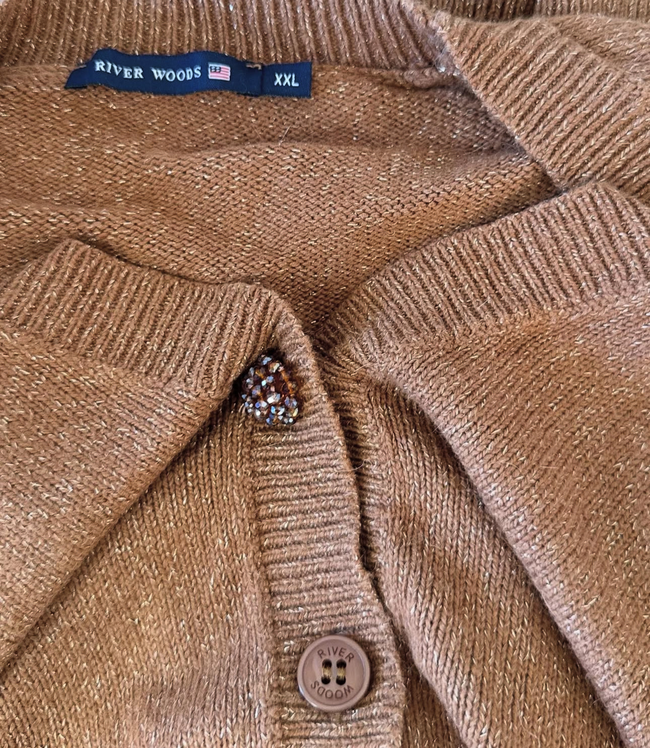 Cardigan maro RIVERWOODS(mărimea L)