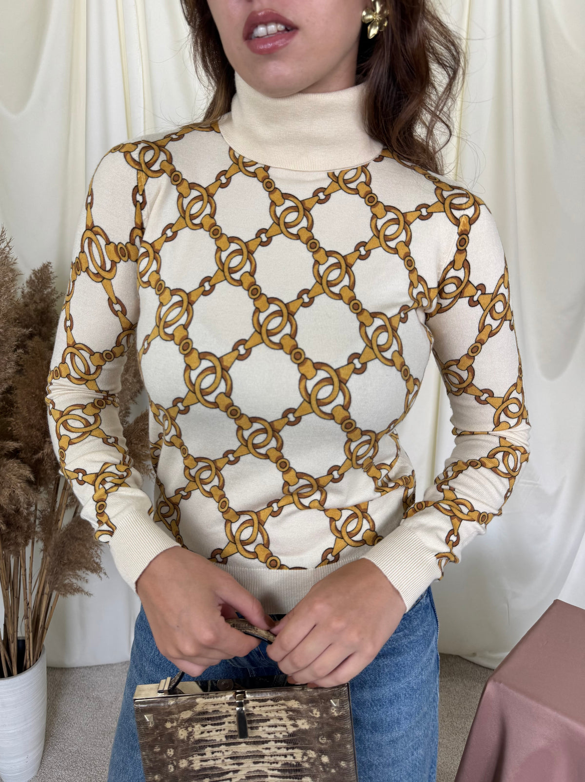 Maleta TWINSET cu print din vascoza ( mărimea xs/s)
