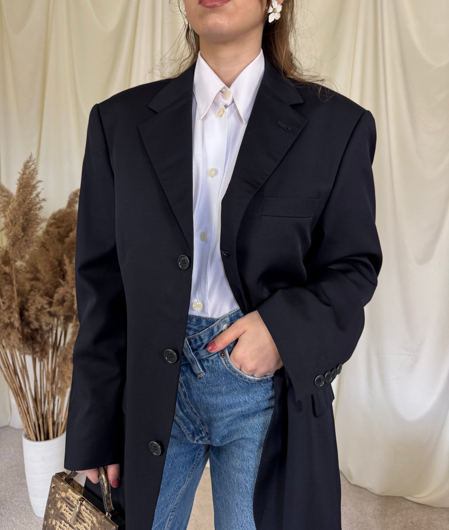 Sacou Balmain din stofă fină 100% lână, (mărimea L)
Căptușeală inscripționată