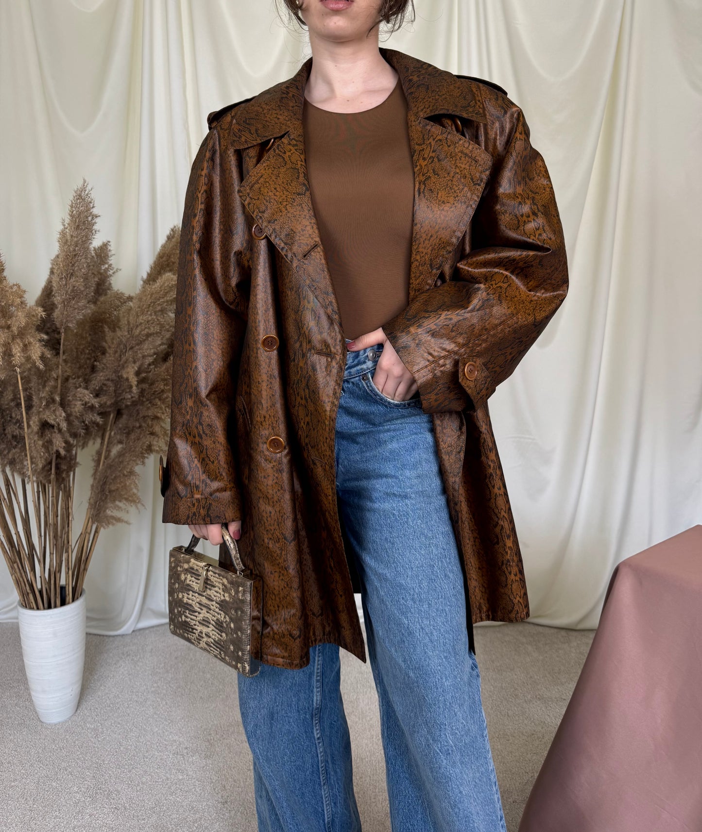 Jacheta ESCADA cu print, model oversized 
(Mărimea L/XL)