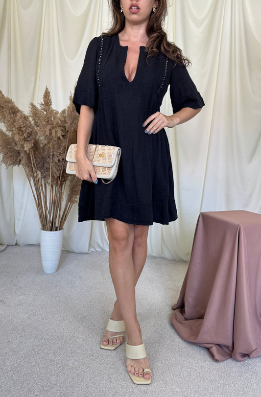 Rochie premium Isabel Marant cu aplicații metalice ( mărimea S/M)