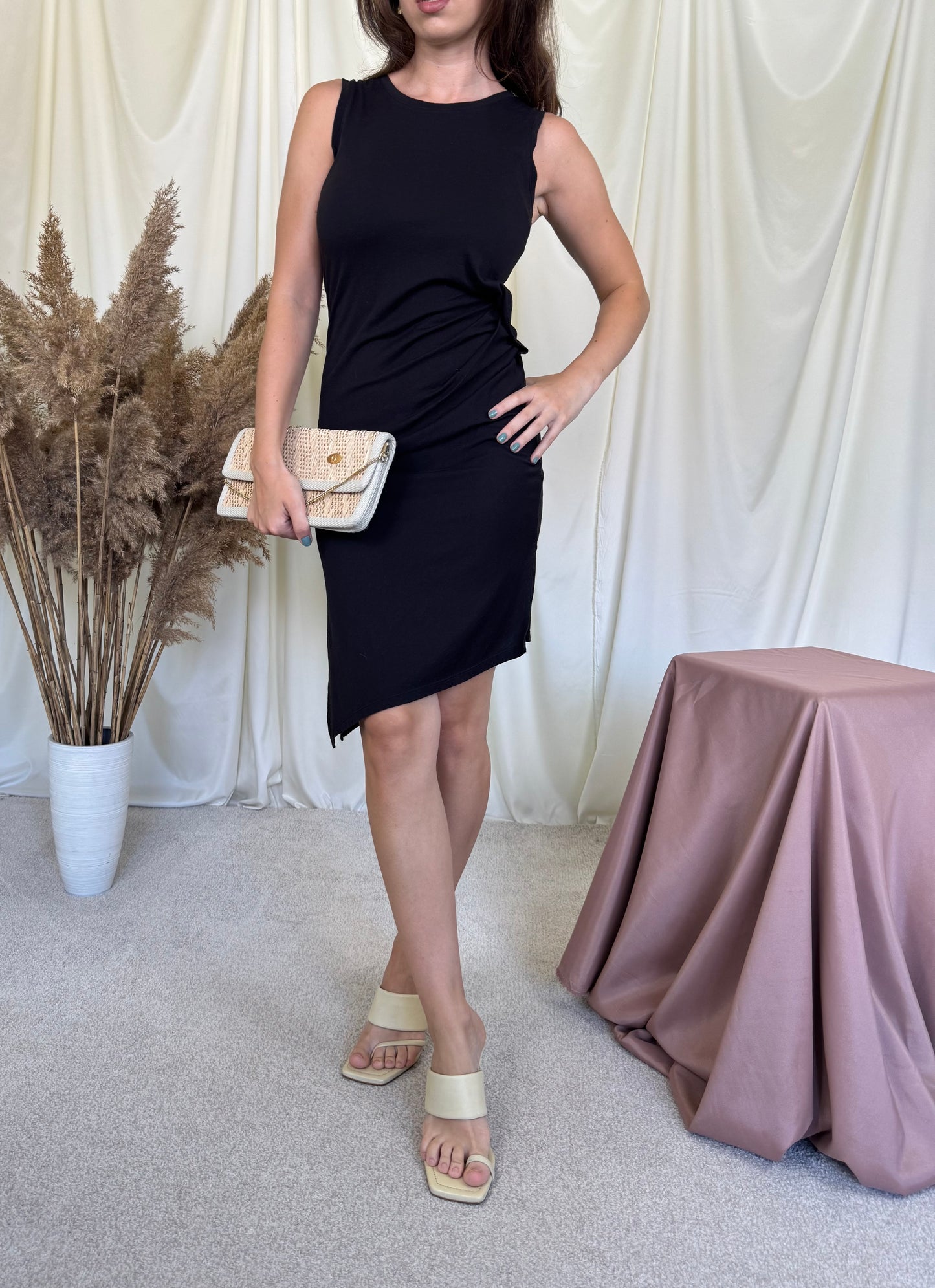 Rochie MICHAEL KORS din bumbac cu talie marcata 
(Mărimea XS)