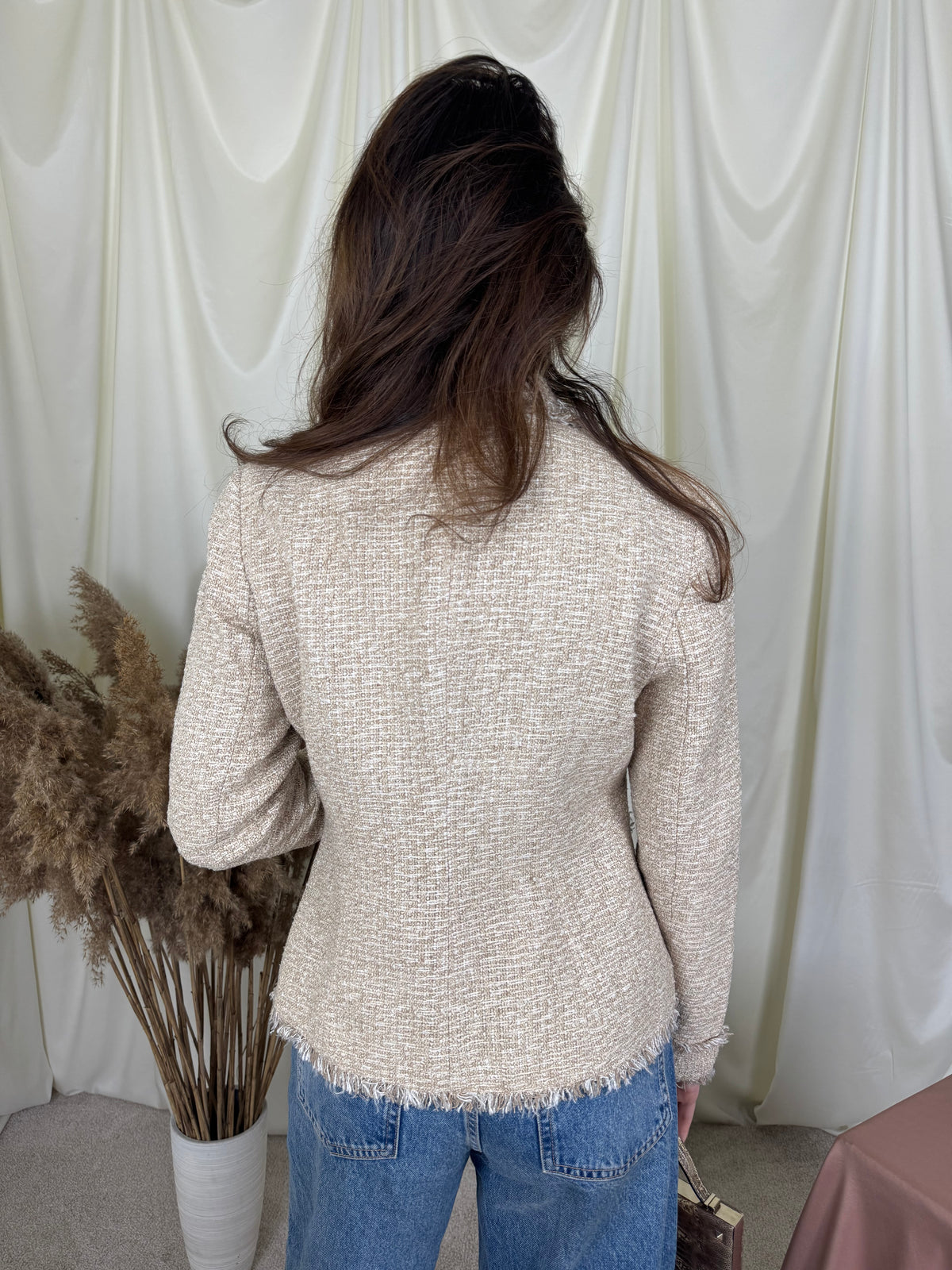 Sacou vintage Doncaster tip jachetă din mătase și rayon ( mărimea S)