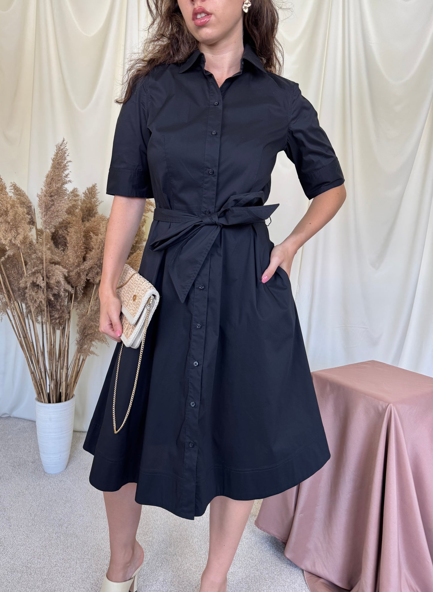 Rochie Ralph Lauren din bumbac, talie ajustabilă  cu cordon ( mărimea XS-S)
