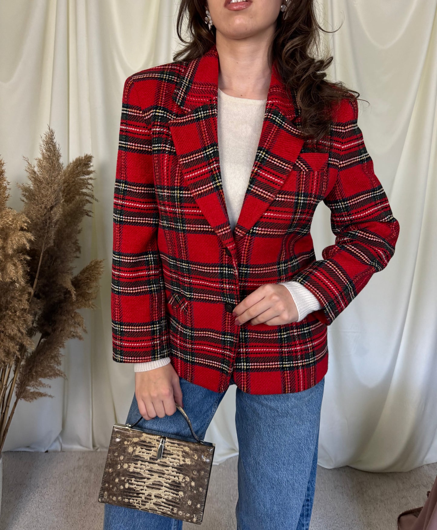 Sacou vintage superb din stofă 100%