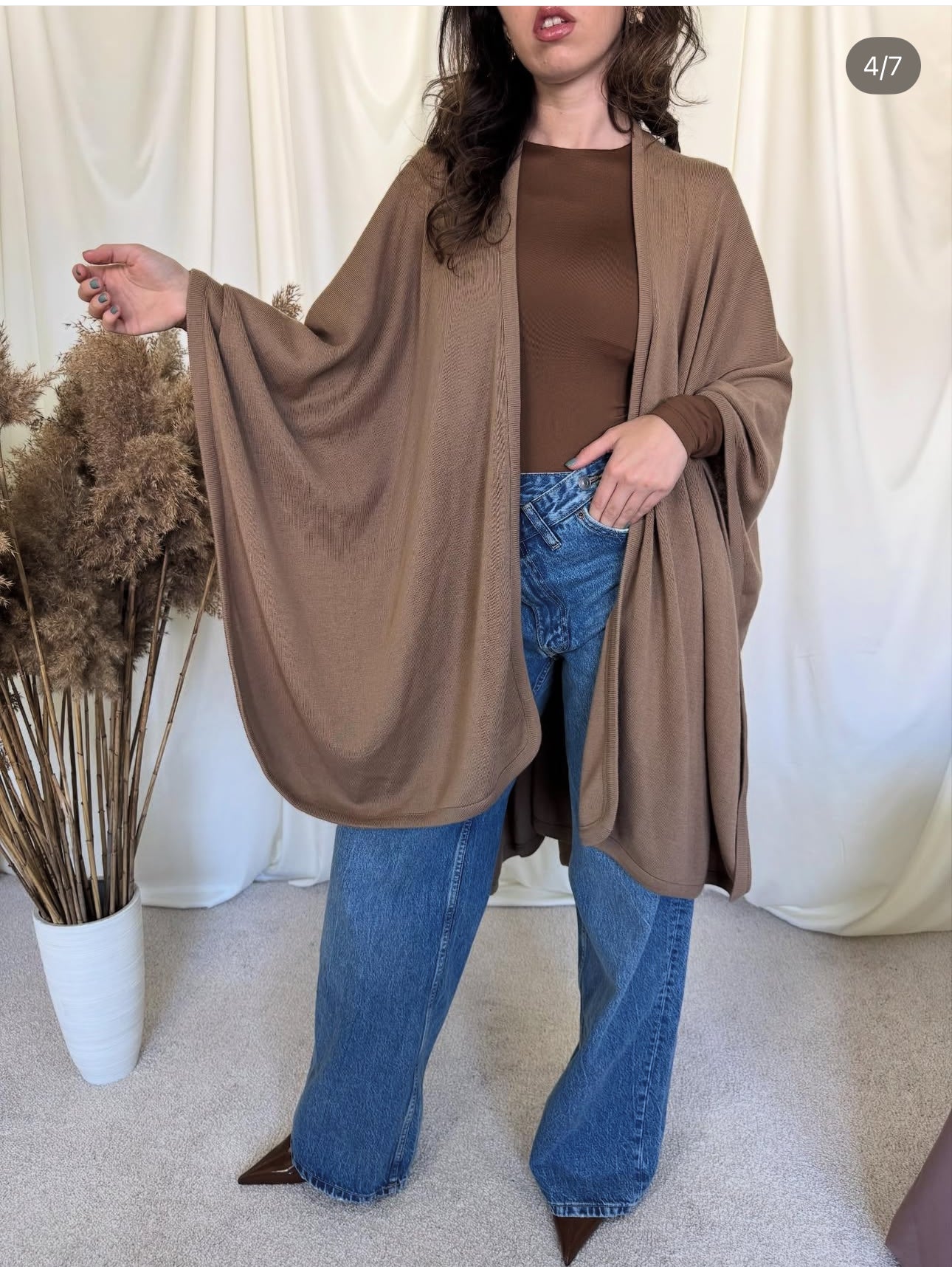 Poncho vintage din lână pură( mărime universală)