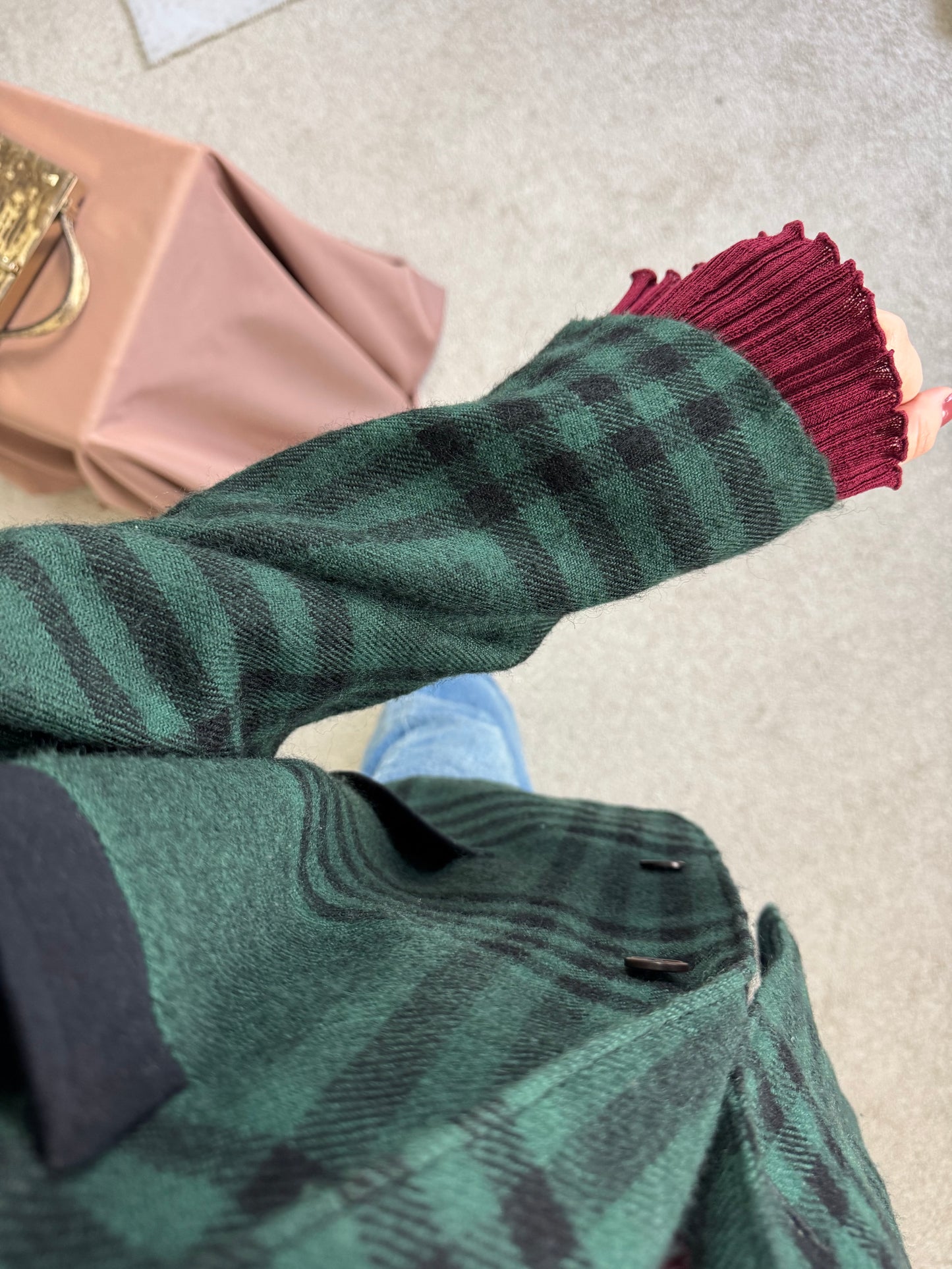 Sacou-jacheta vintage din 100% lână, mărimea M