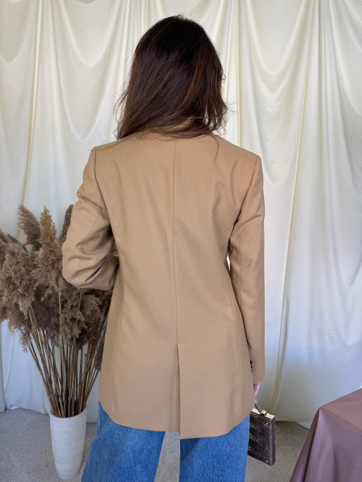 Sacou Massimo Dutti din 100% lână, crem superb ( mărimea M)