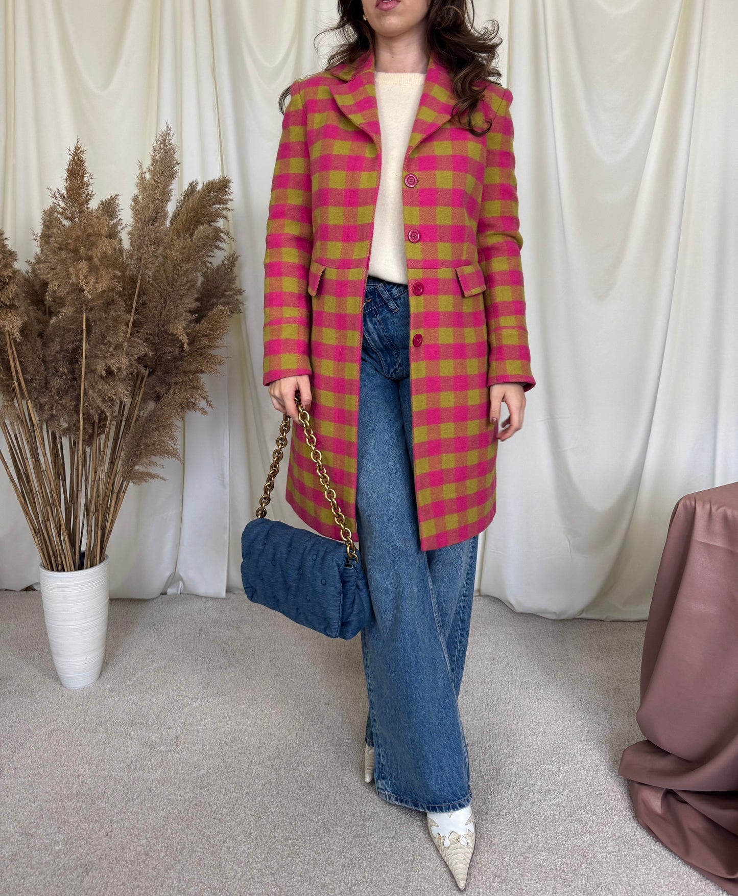 Palton mărimea S, stof lână si mohair