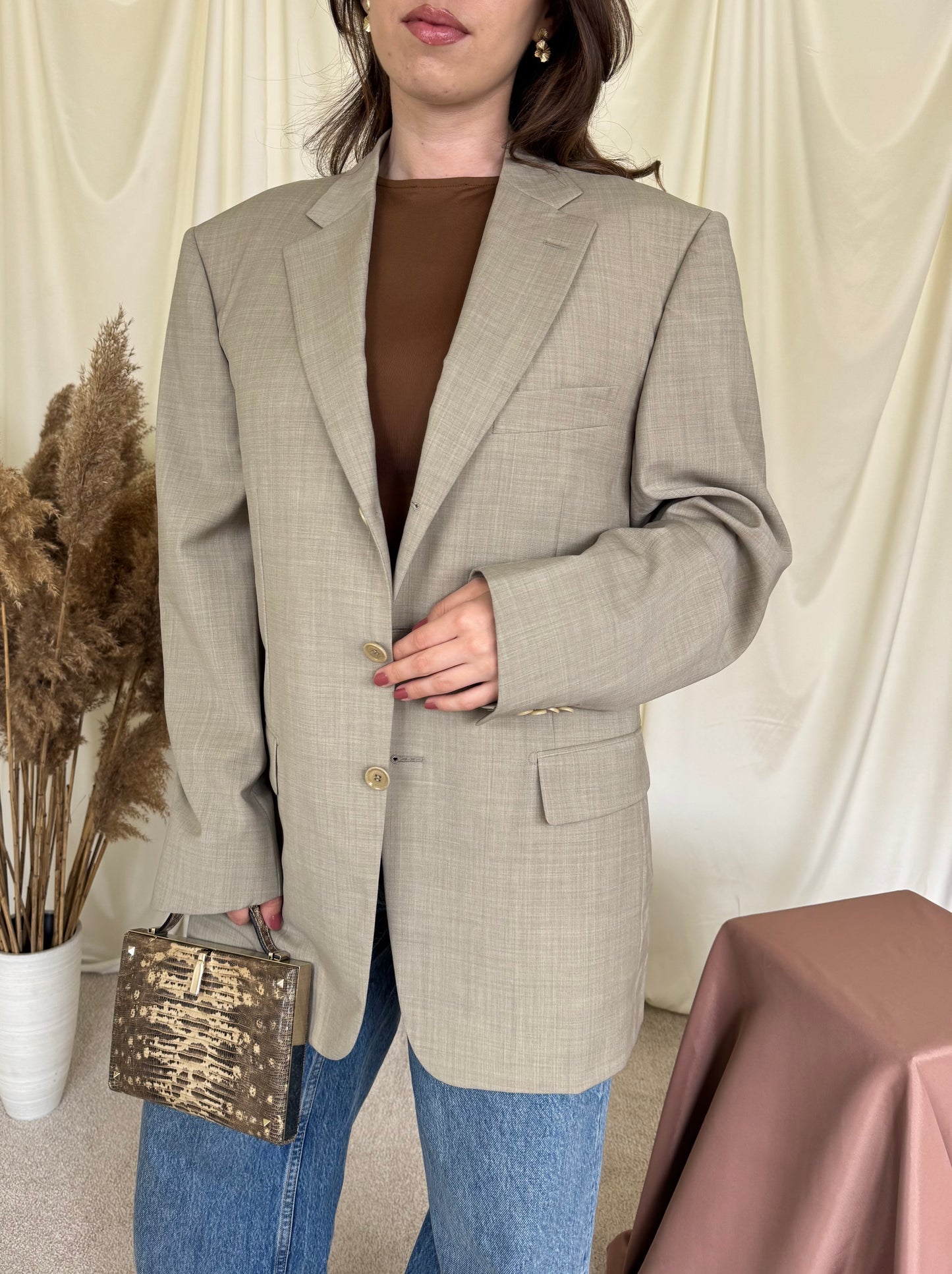 Sacou luxury PAL ZILERI din 100% lână fină, primăvară-vară 
(Mărimea L)