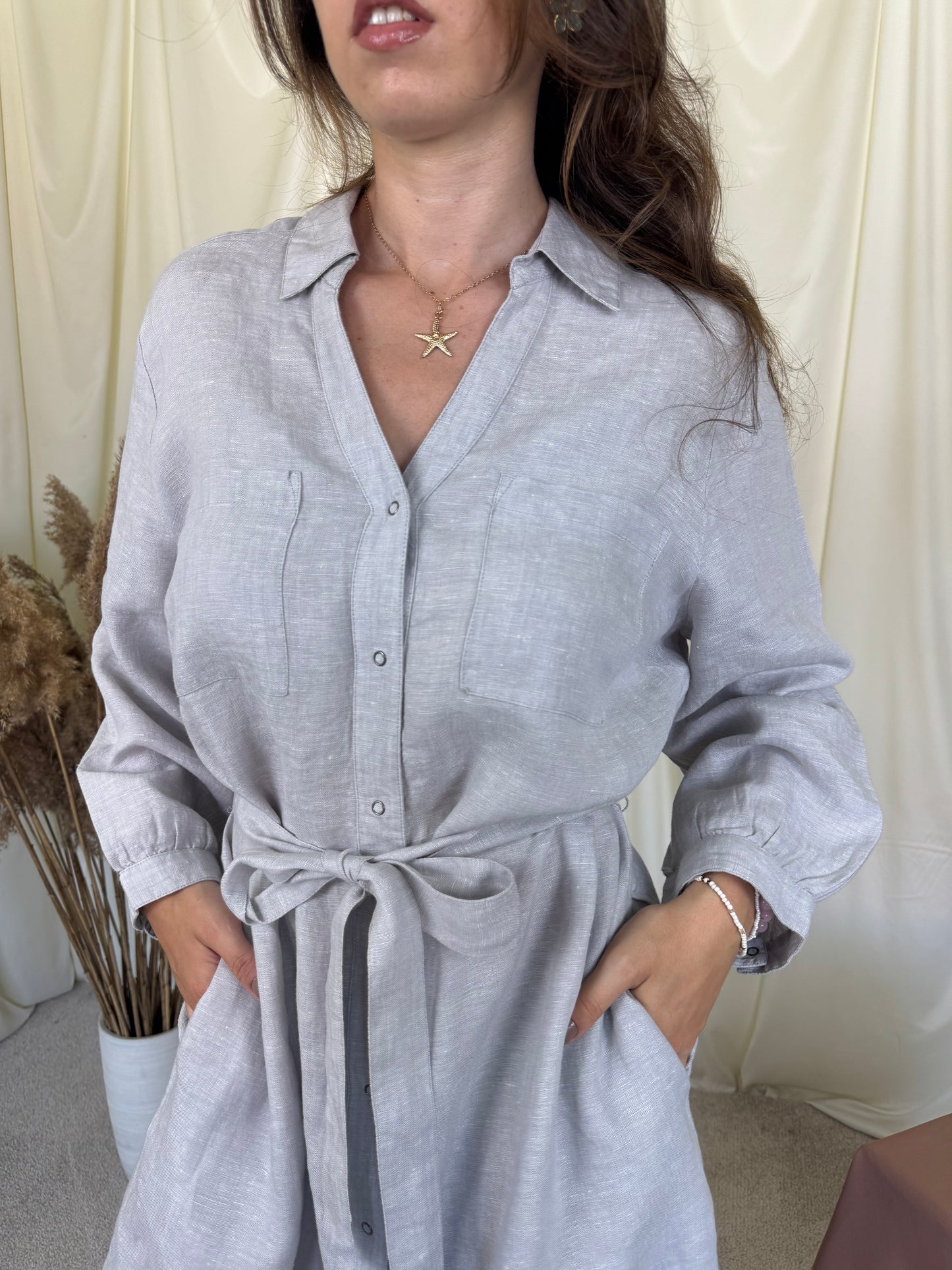 Rochie cu cordon din 100% în ( mărimea L/LX)