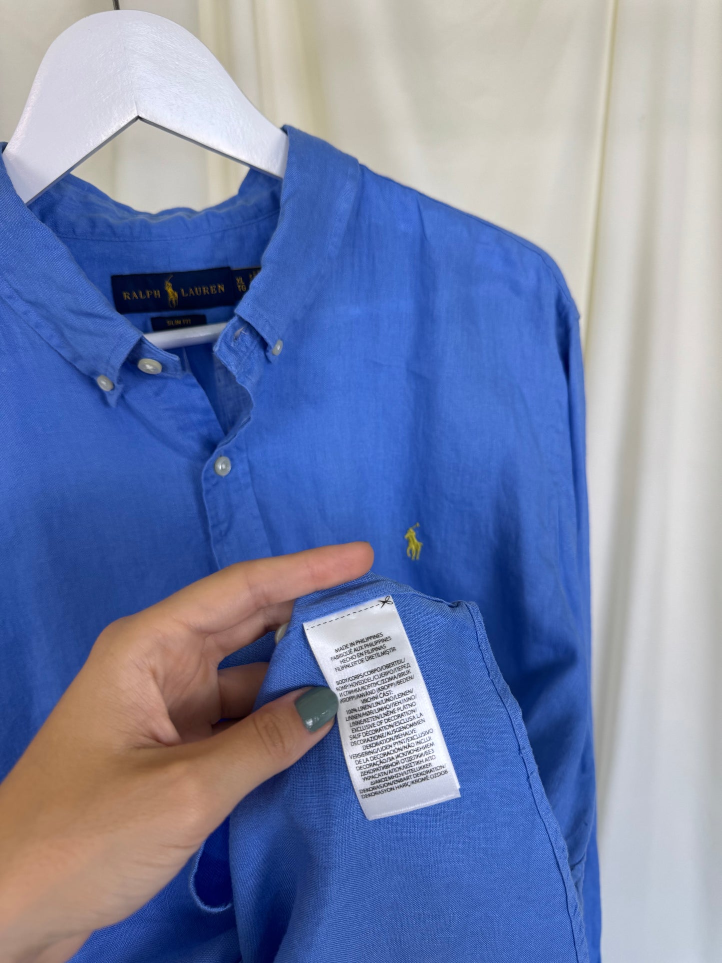 Cămașă Ralph Lauren din 100% in 
(Mărimea XL) colecție nouă