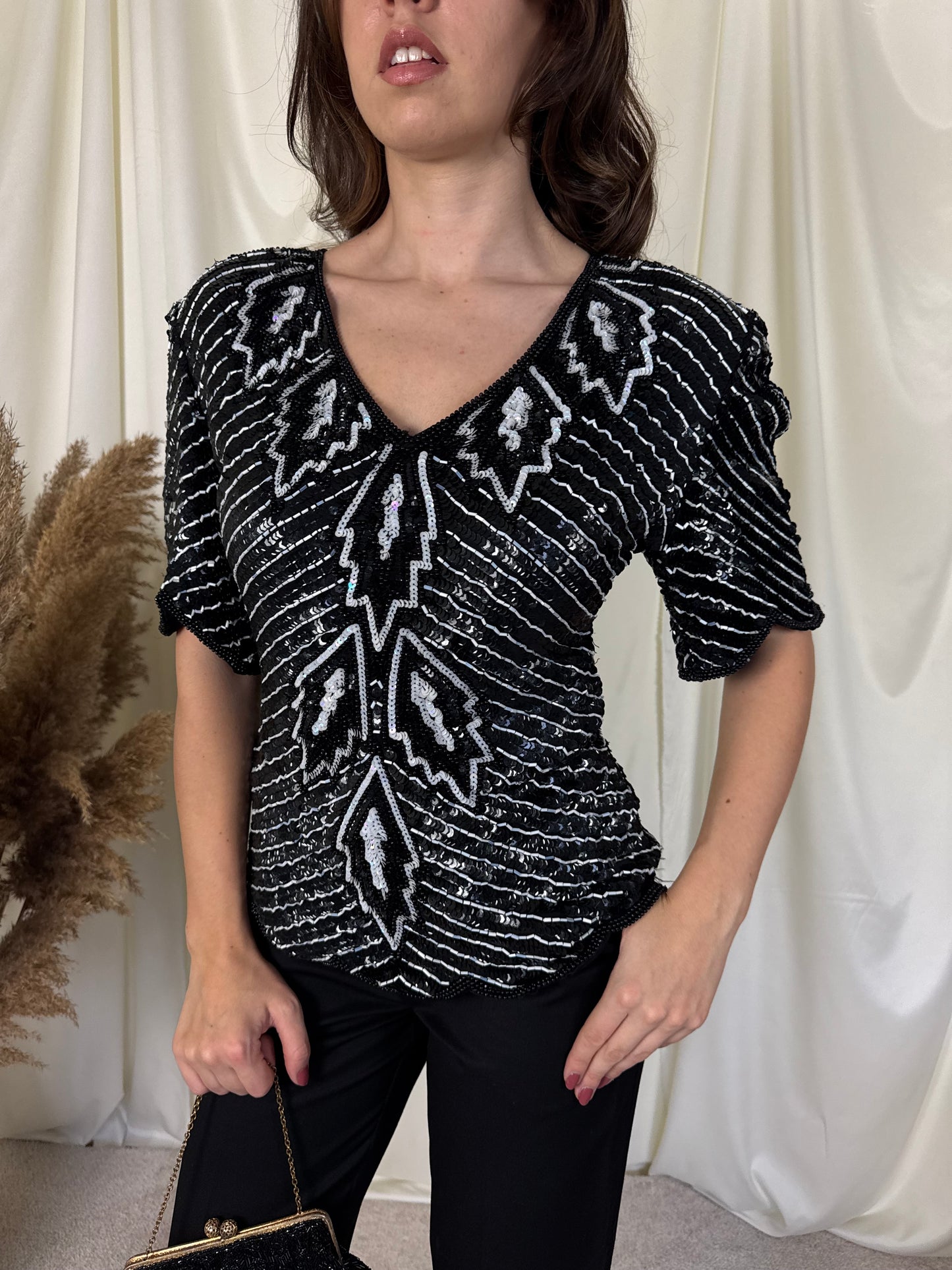 Piesa vintage din mătase naturală( mărimea S)