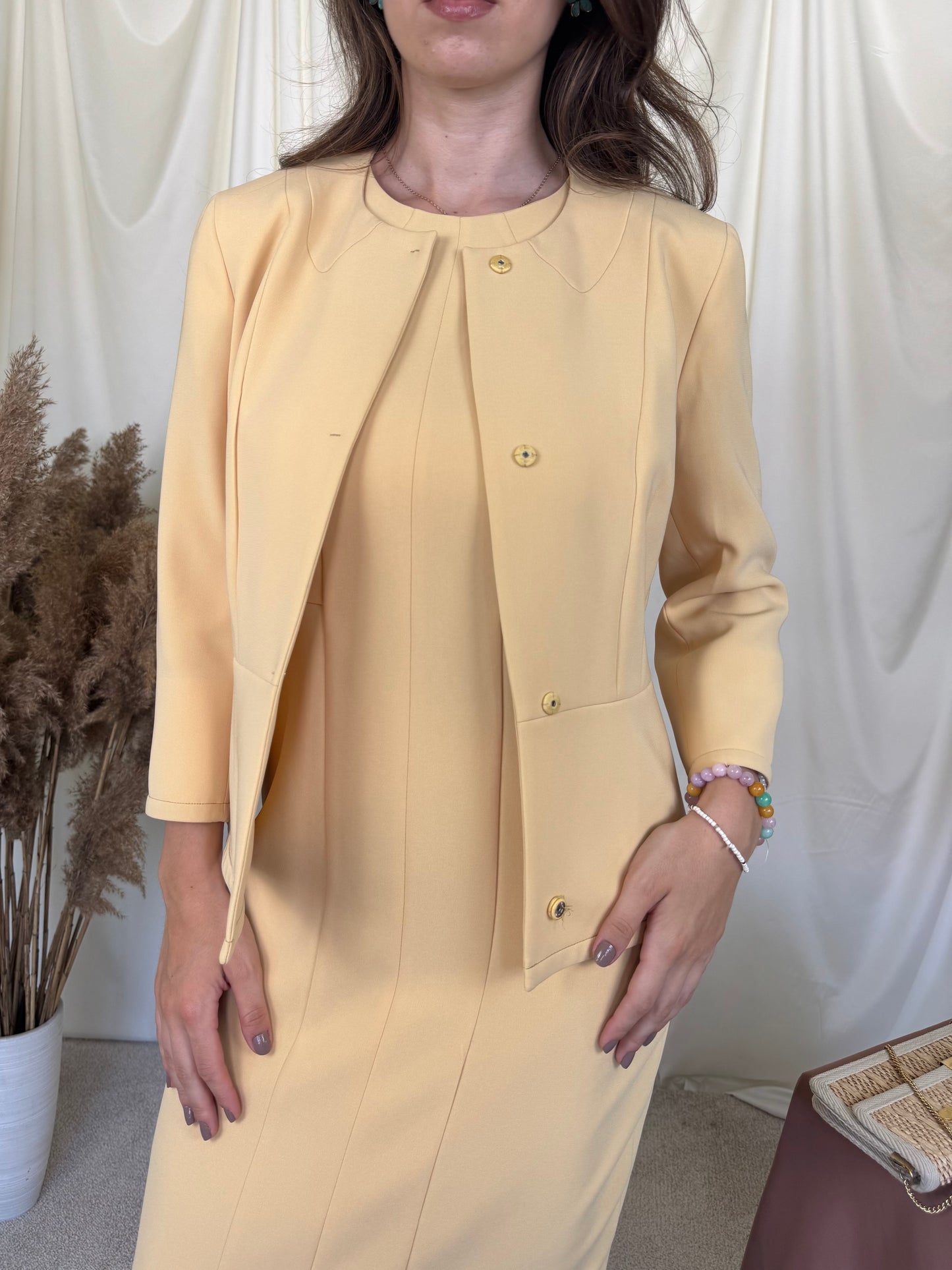Costum MAX MARA, sarafan + sacou/ jachetă ( mărimea S/M)