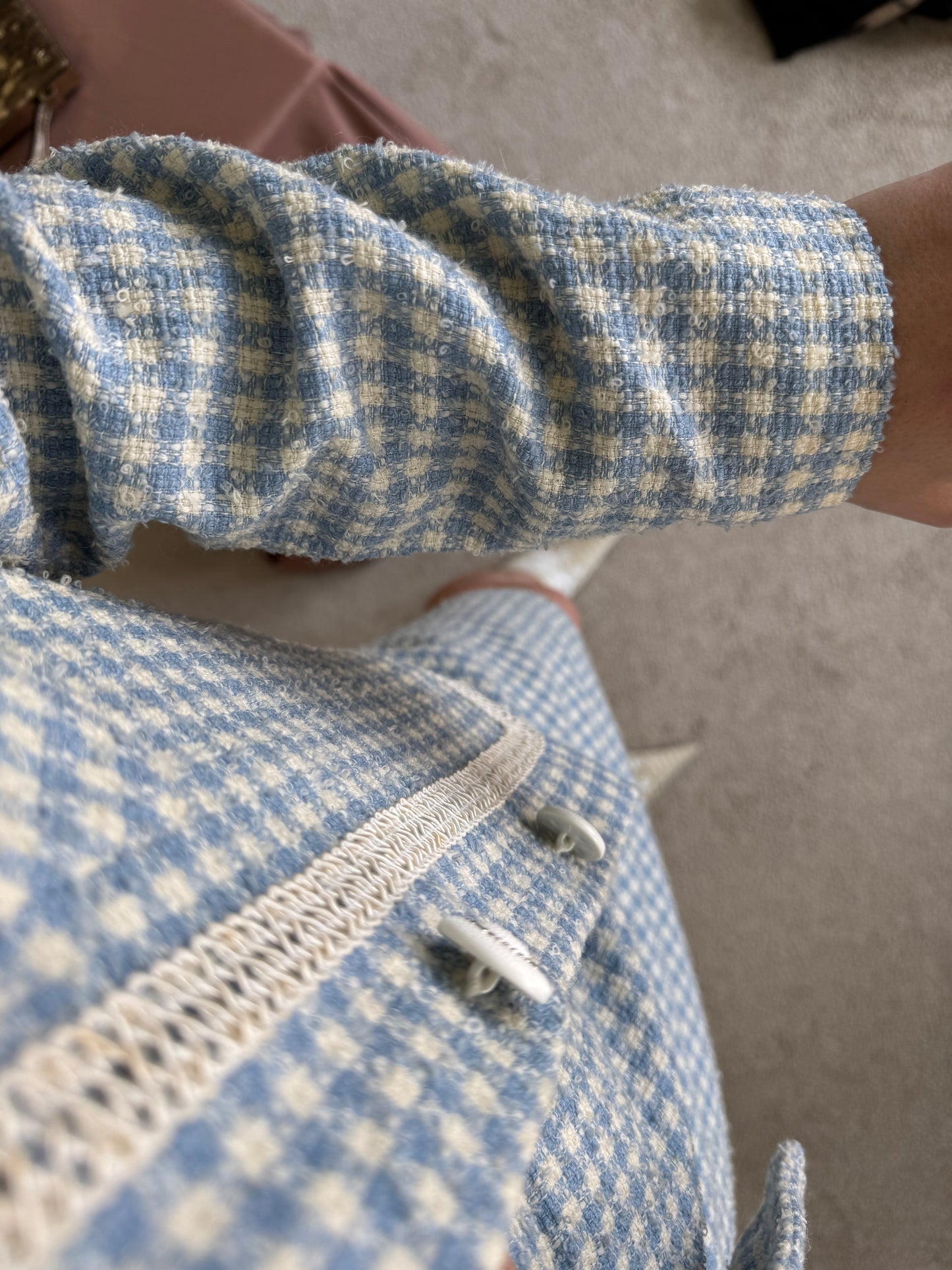 Deux piece vintage din 100% lana, sacou și fusta. Made in Italy  (Mărimea S/M)