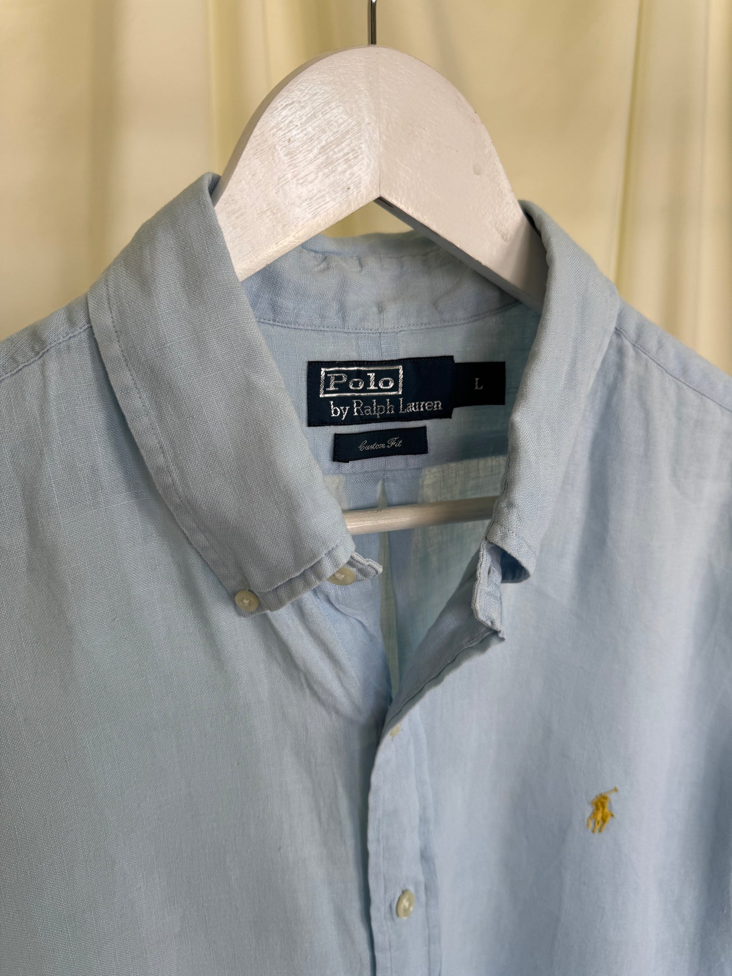 Cămașă Polo RALPH LAUREN baby blue din 100% in 
(Marimea L)