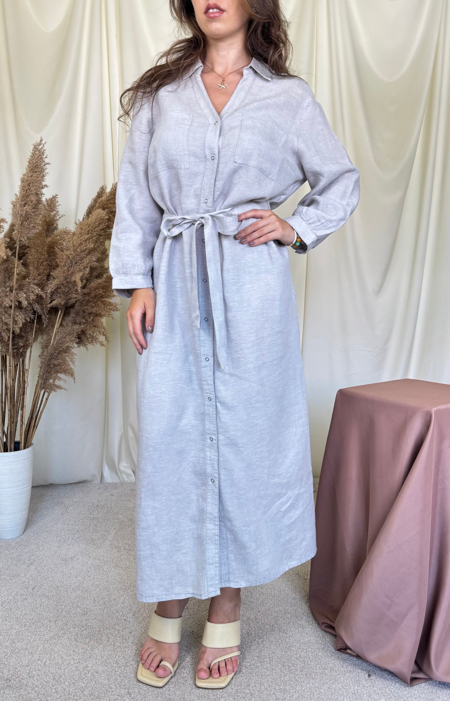 Rochie cu cordon din 100% în ( mărimea L/LX)