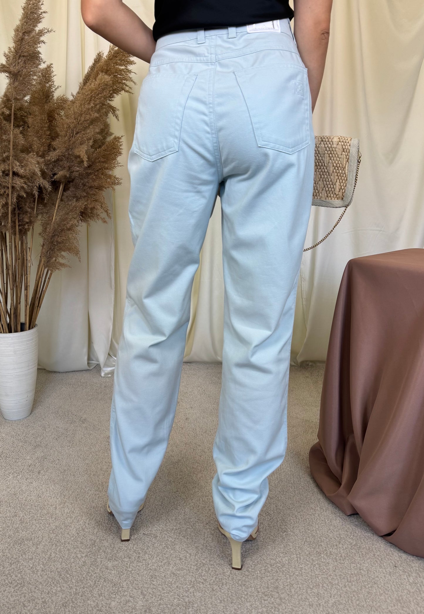 Pantalon Escada din bumbac cu talie super înaltă ( mărimea M-L)