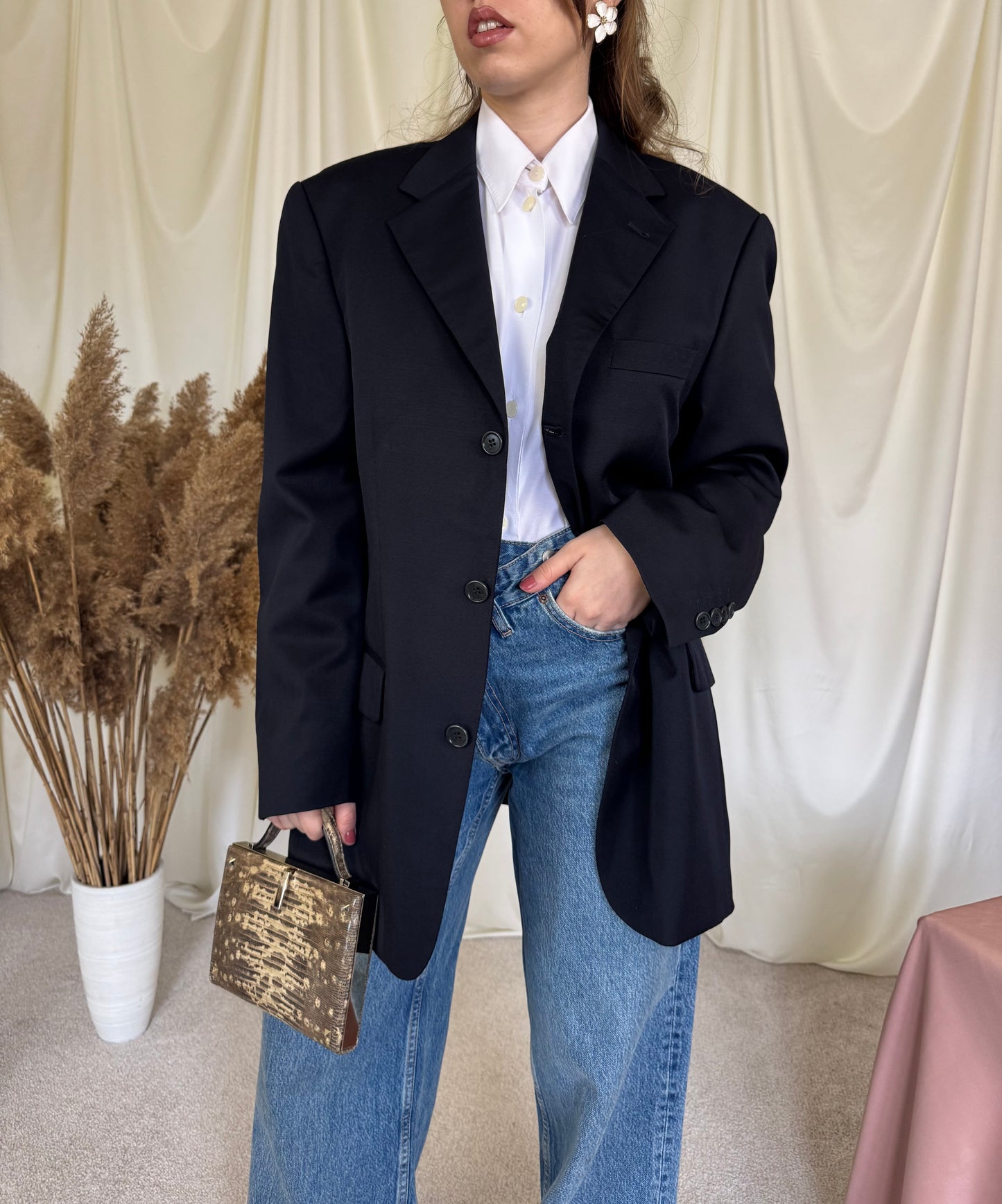 Sacou Balmain din stofă fină 100% lână, (mărimea L)
Căptușeală inscripționată